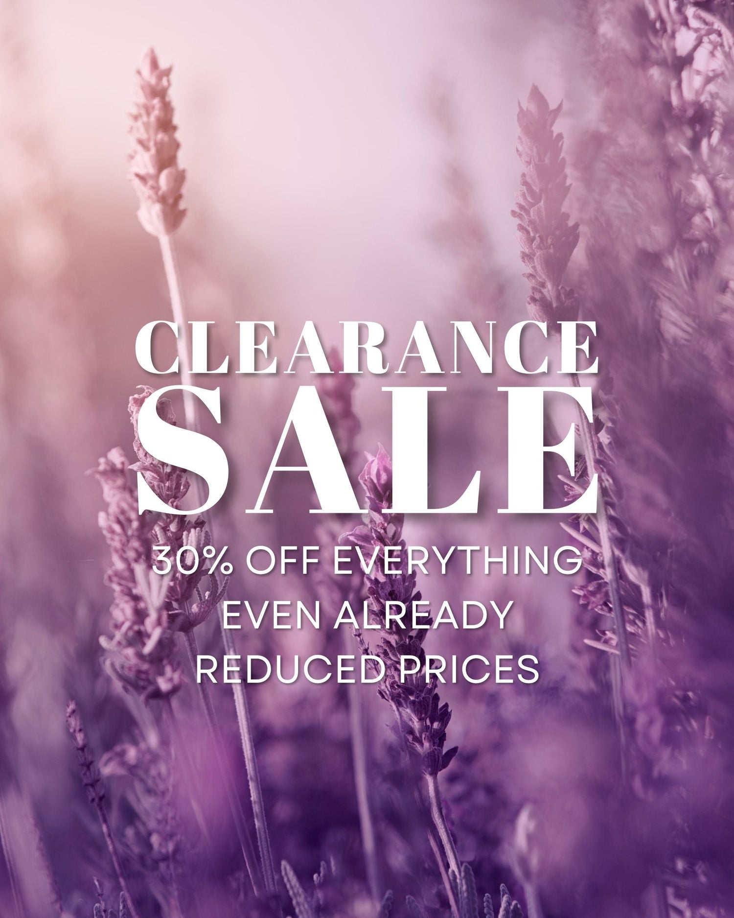 CLEARANCE SALE