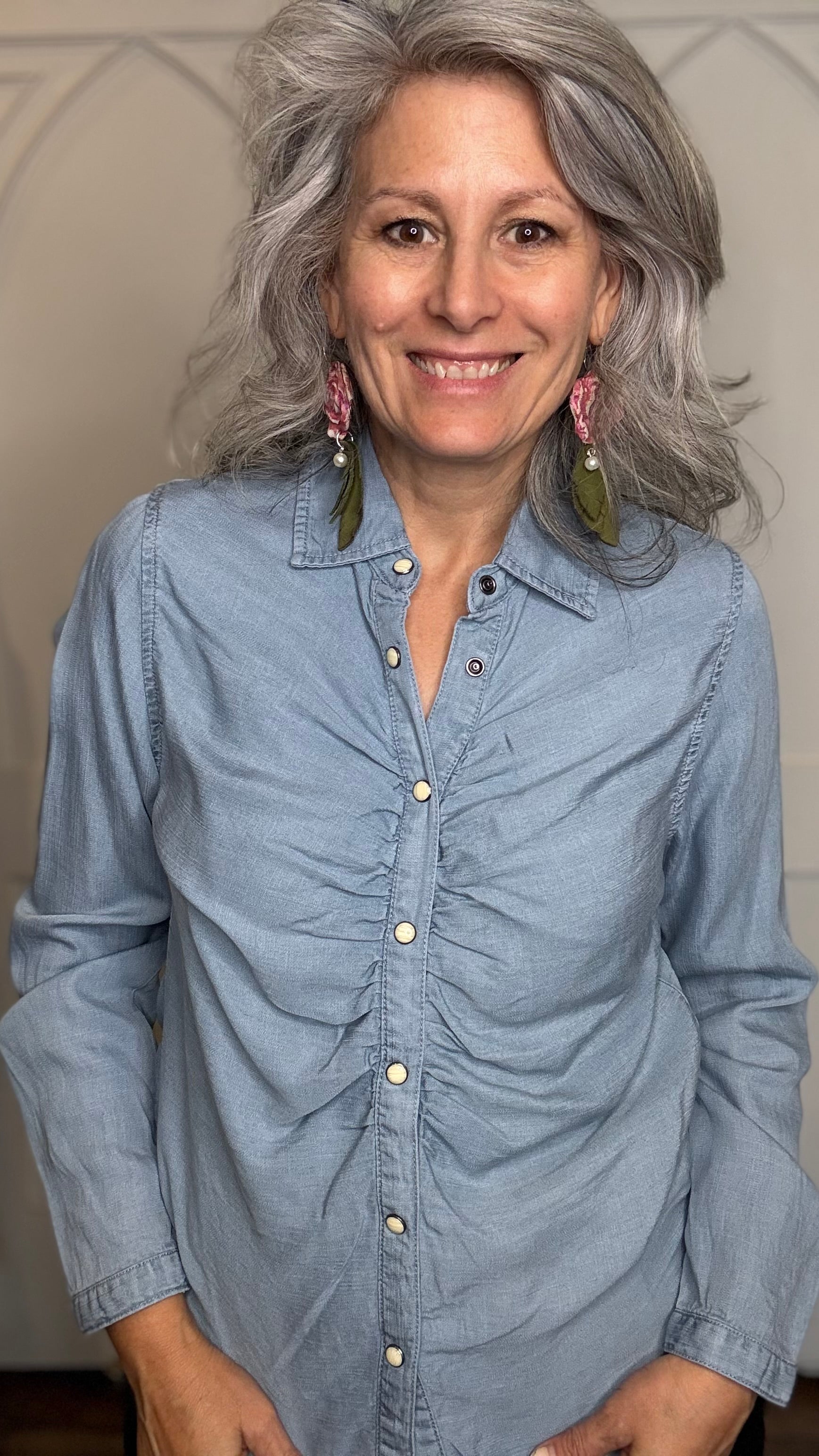 Tencel Denim Ruched Shirt