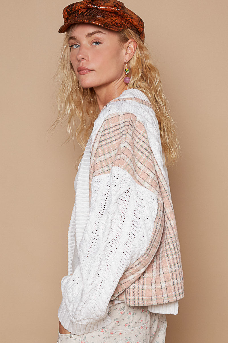 Mixed Sweater Jacket