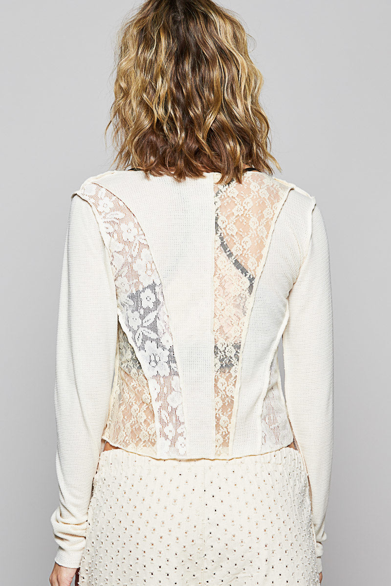 Mix Thermal Lace Top