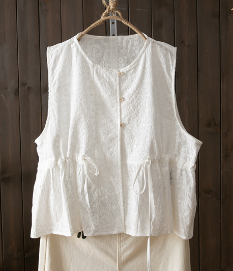Embroidered Vest Top One Size