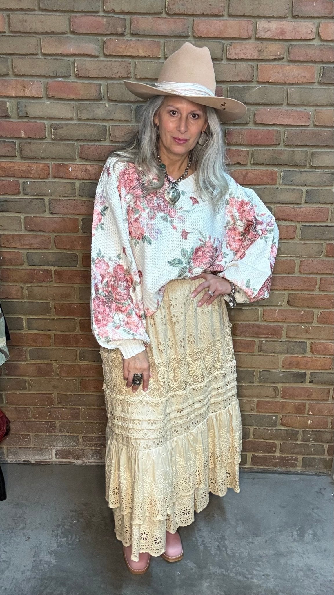 Serendipity Lace Maxi Skirt - Caramel - Vintage Vault Boutique
