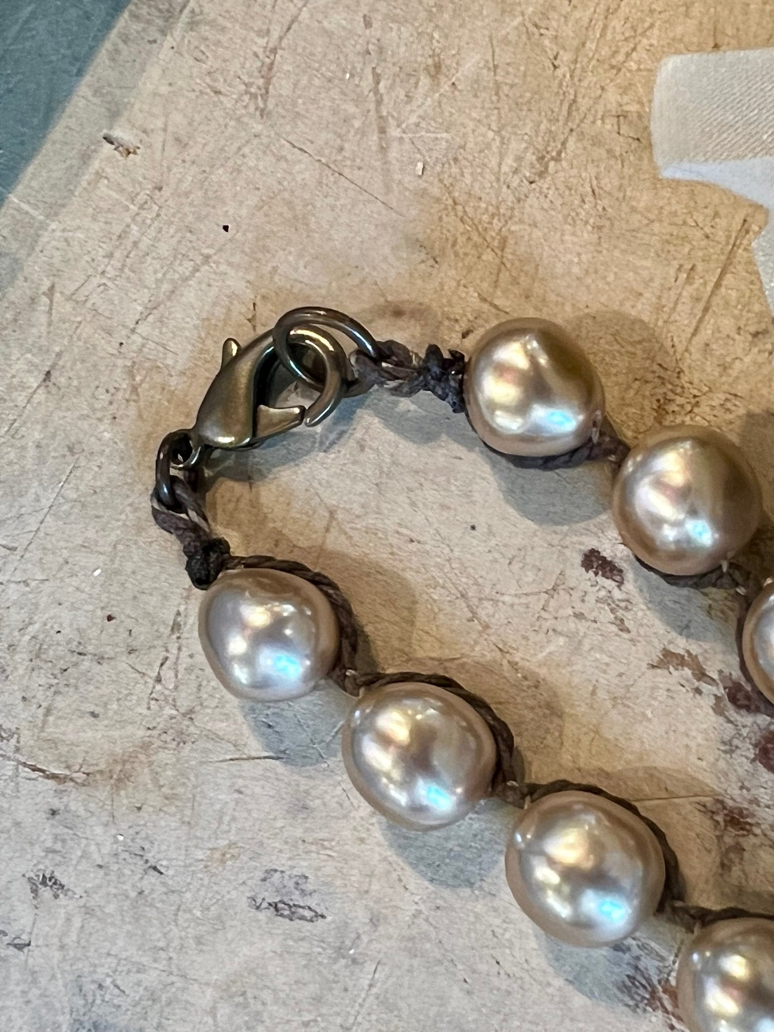 Bone Moon Vintage Pearl Necklace - Vintage Vault Boutique