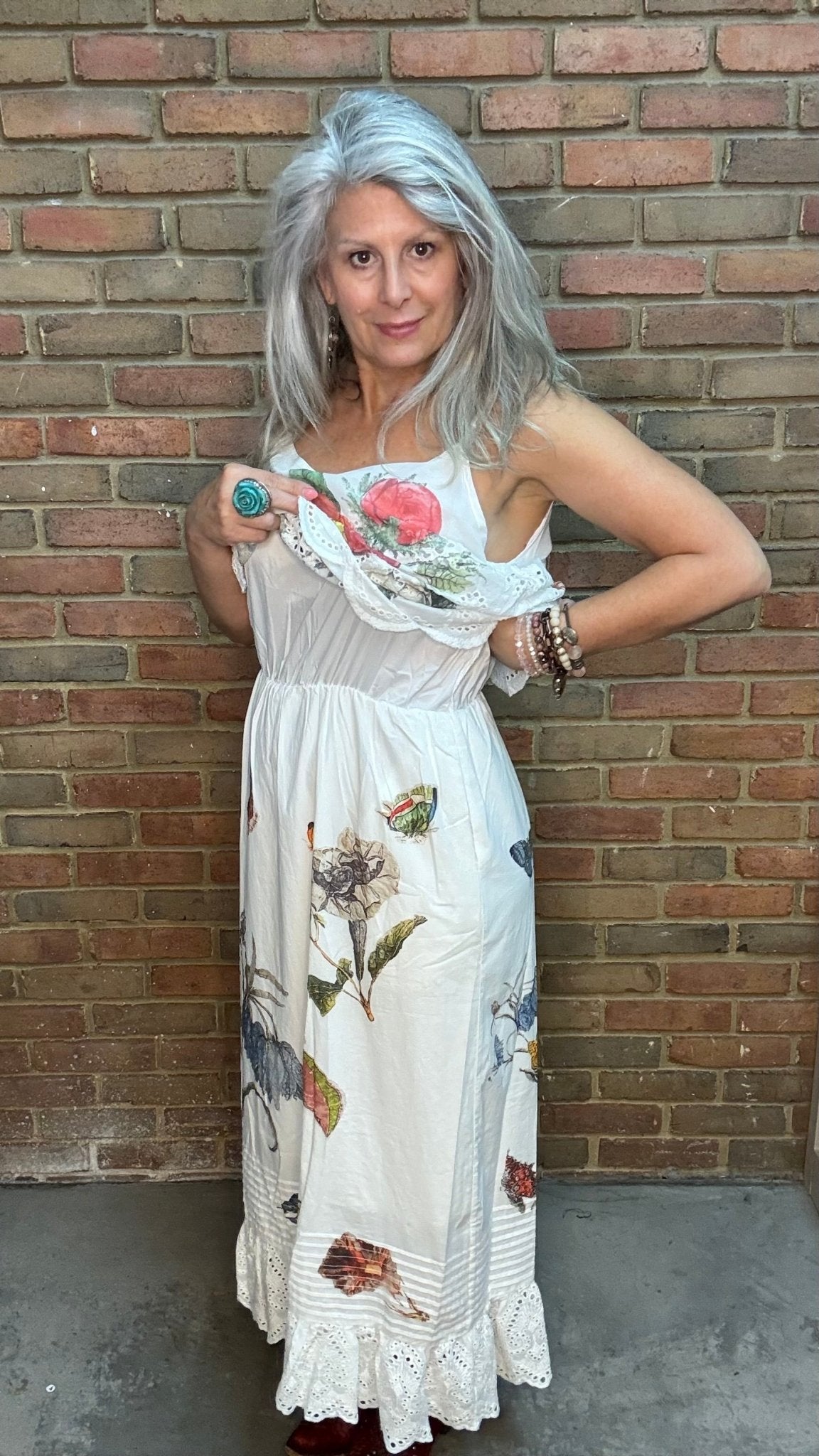 Butterfly and Flower Dress - Vintage Vault Boutique