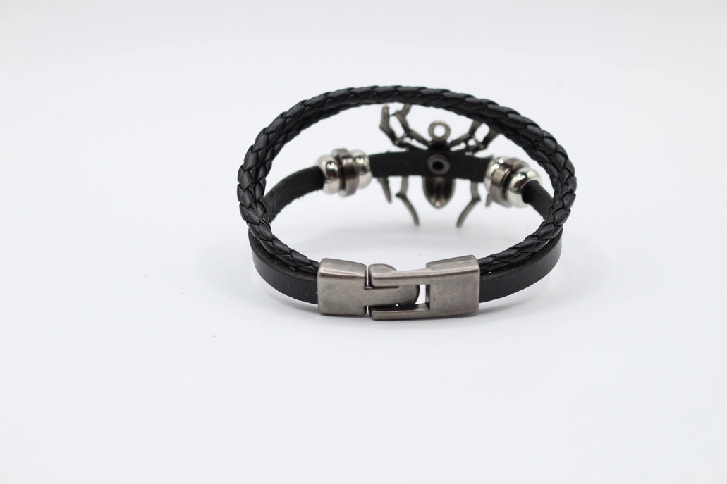 Leather Spider Bracelet