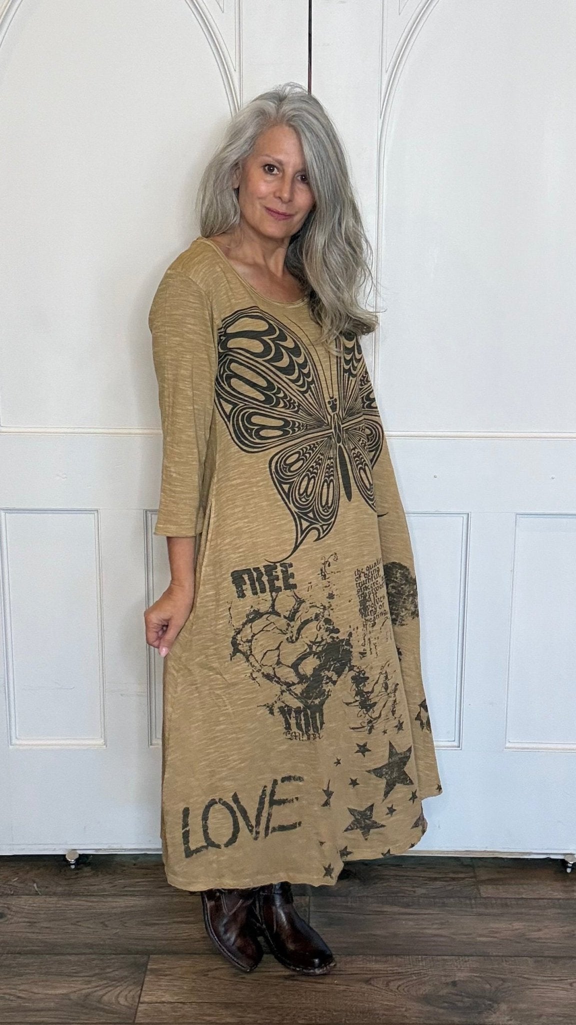 Butterfly Maxi Dress - Vintage Vault Boutique