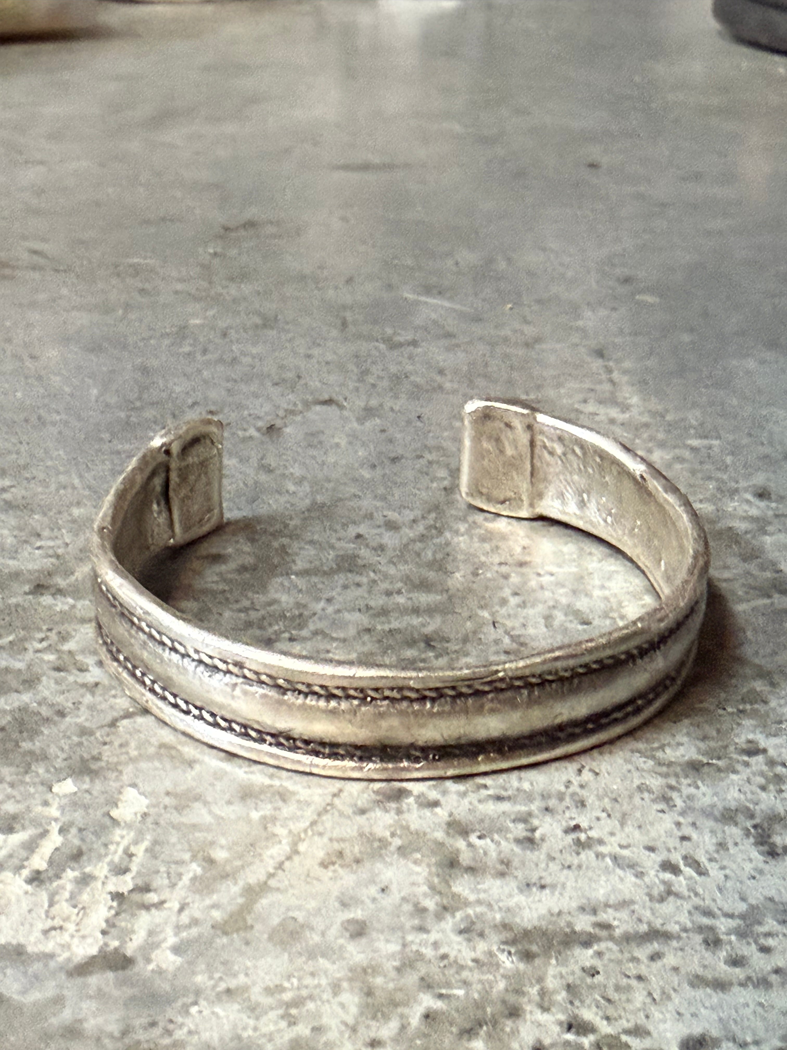 Turkish Silver Simple Cuff Bracelet