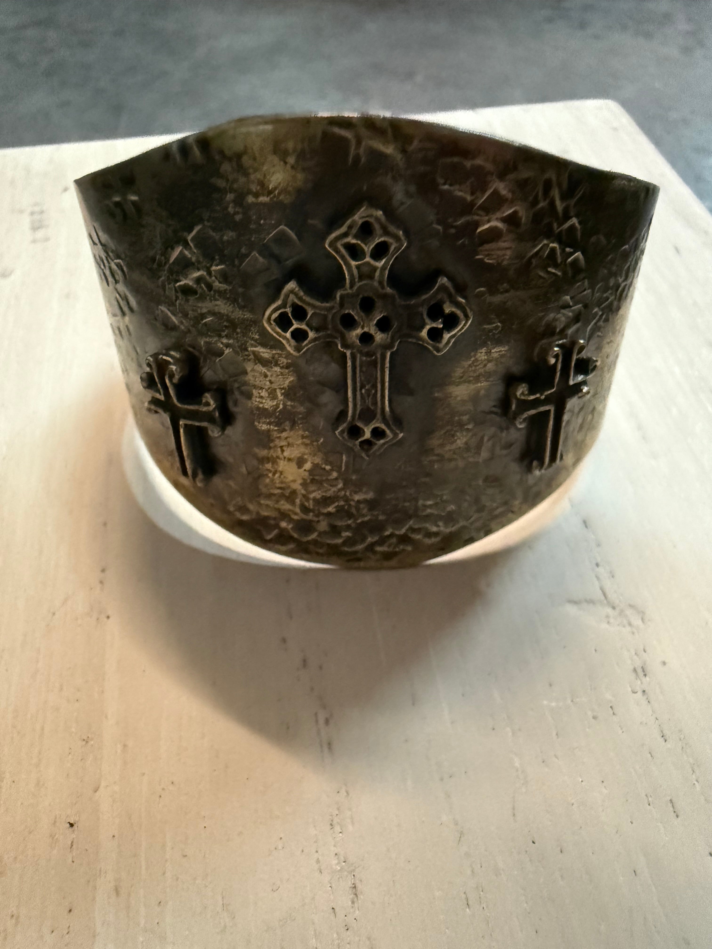 Triple Cross Metal Bracelet