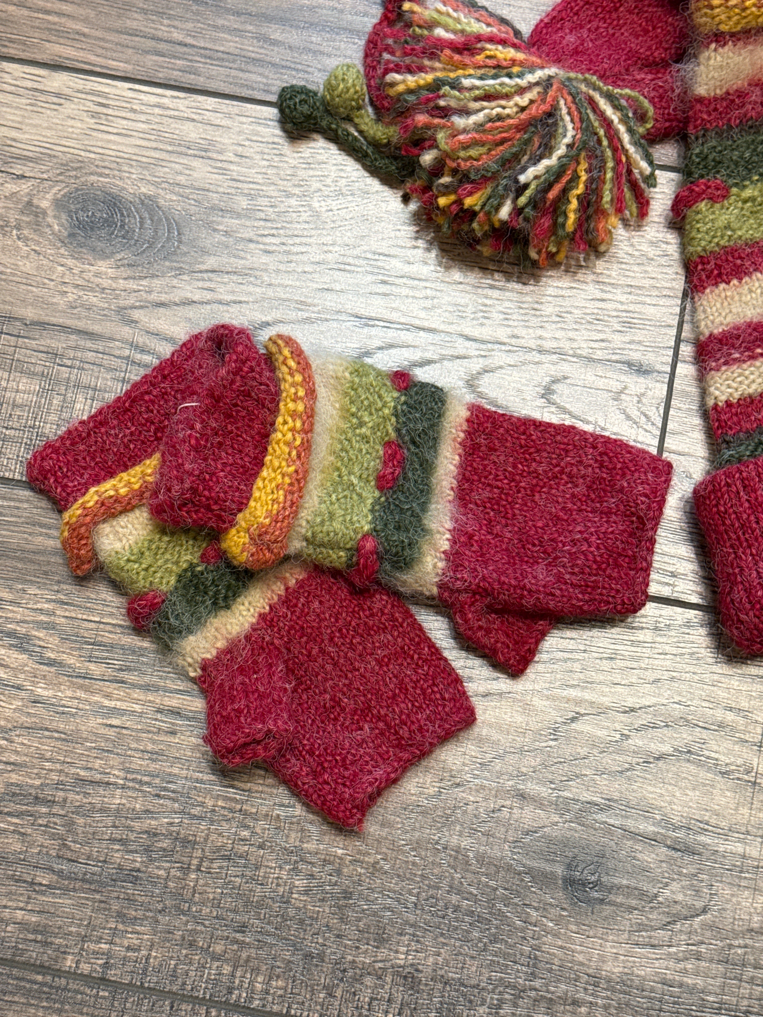 Striped Brushed Hand Warmers