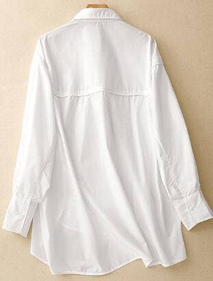 Loose Long-Sleeve White Shirt