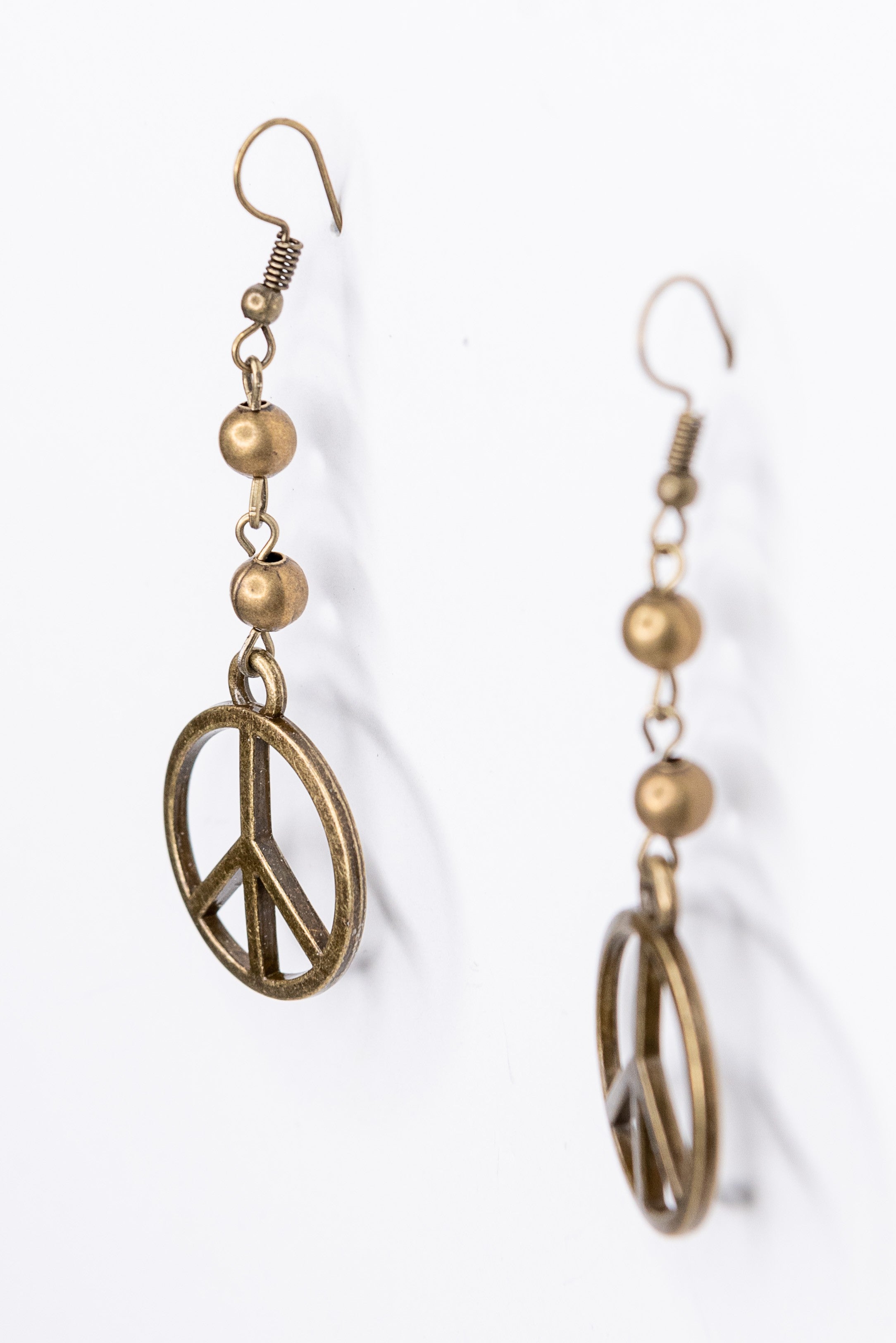 Peace Earring in Bronze