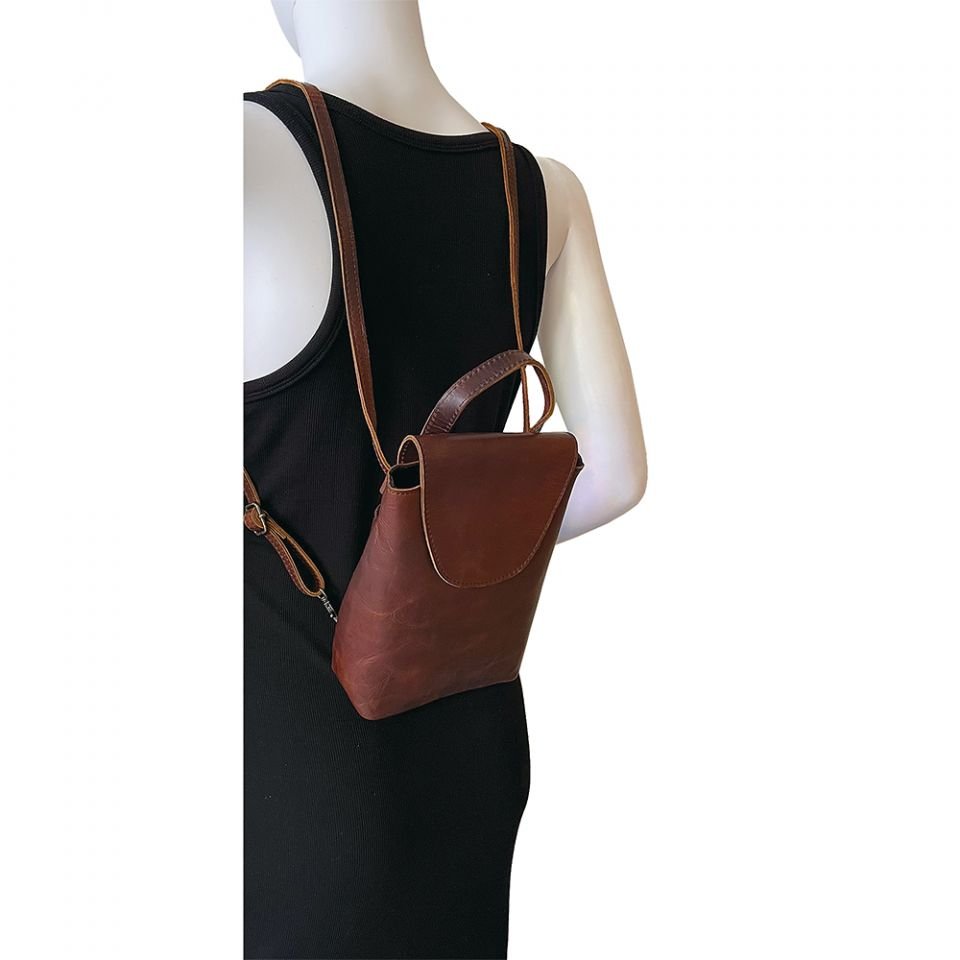 Backpack Style Leather Handbag - Vintage Vault Boutique