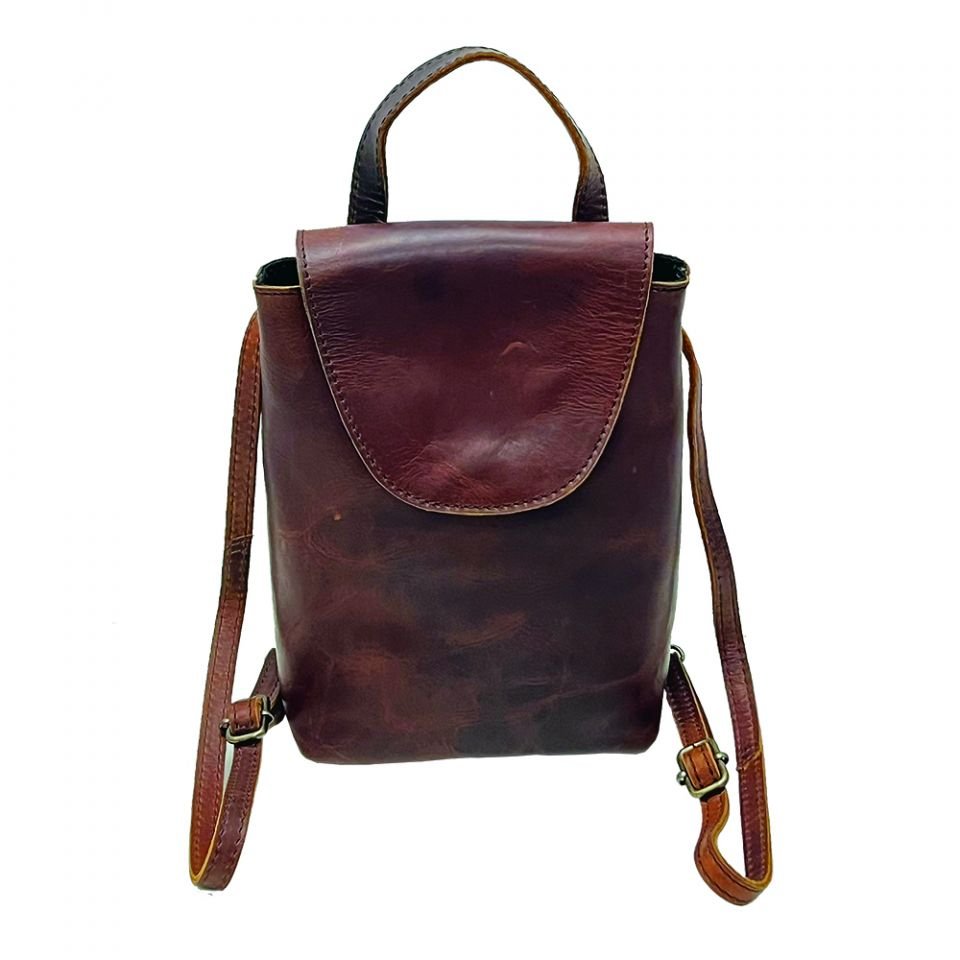 Backpack Style Leather Handbag - Vintage Vault Boutique