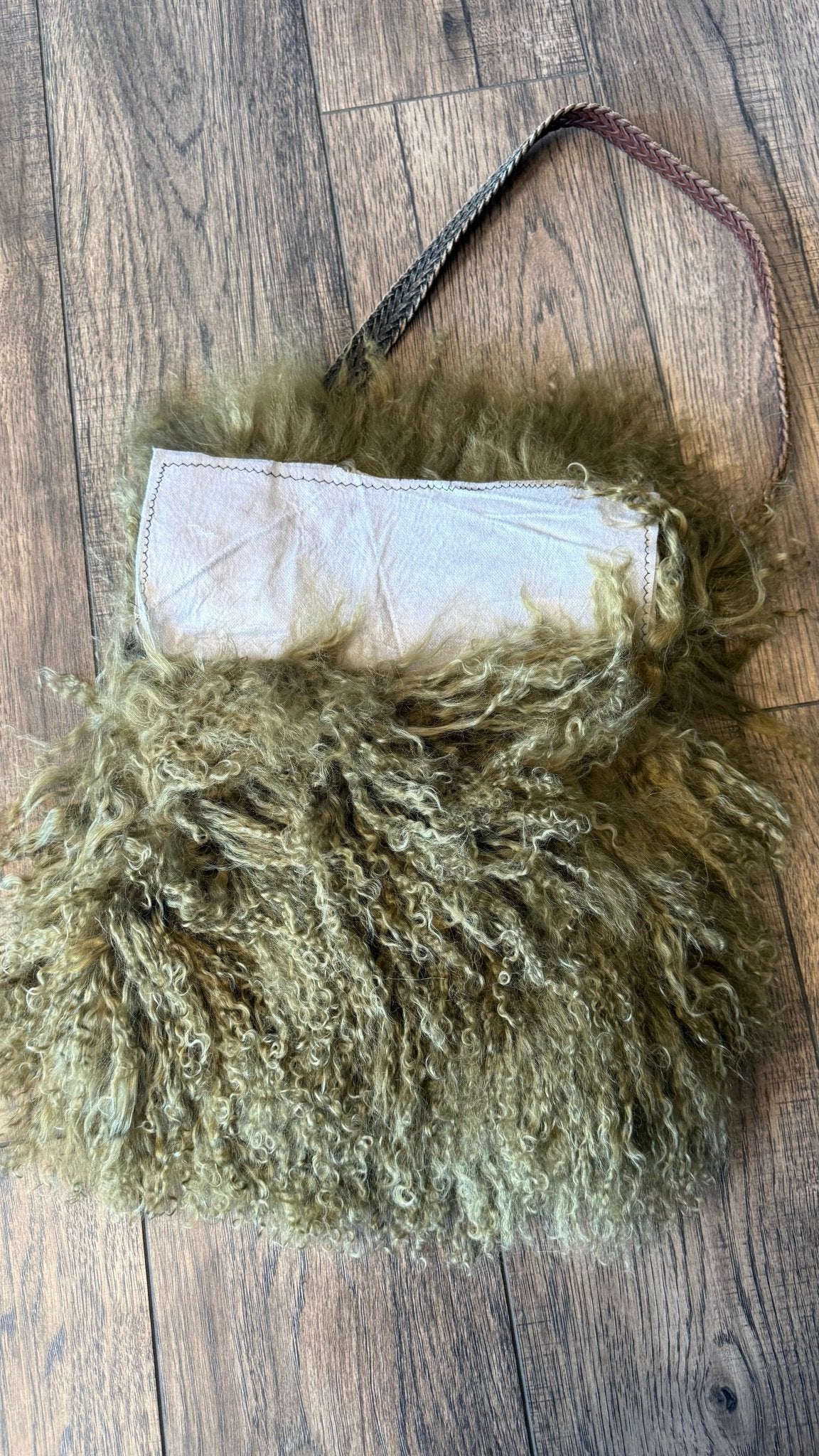 Small Green Mongolian Hand Bag - Vintage Vault Boutique