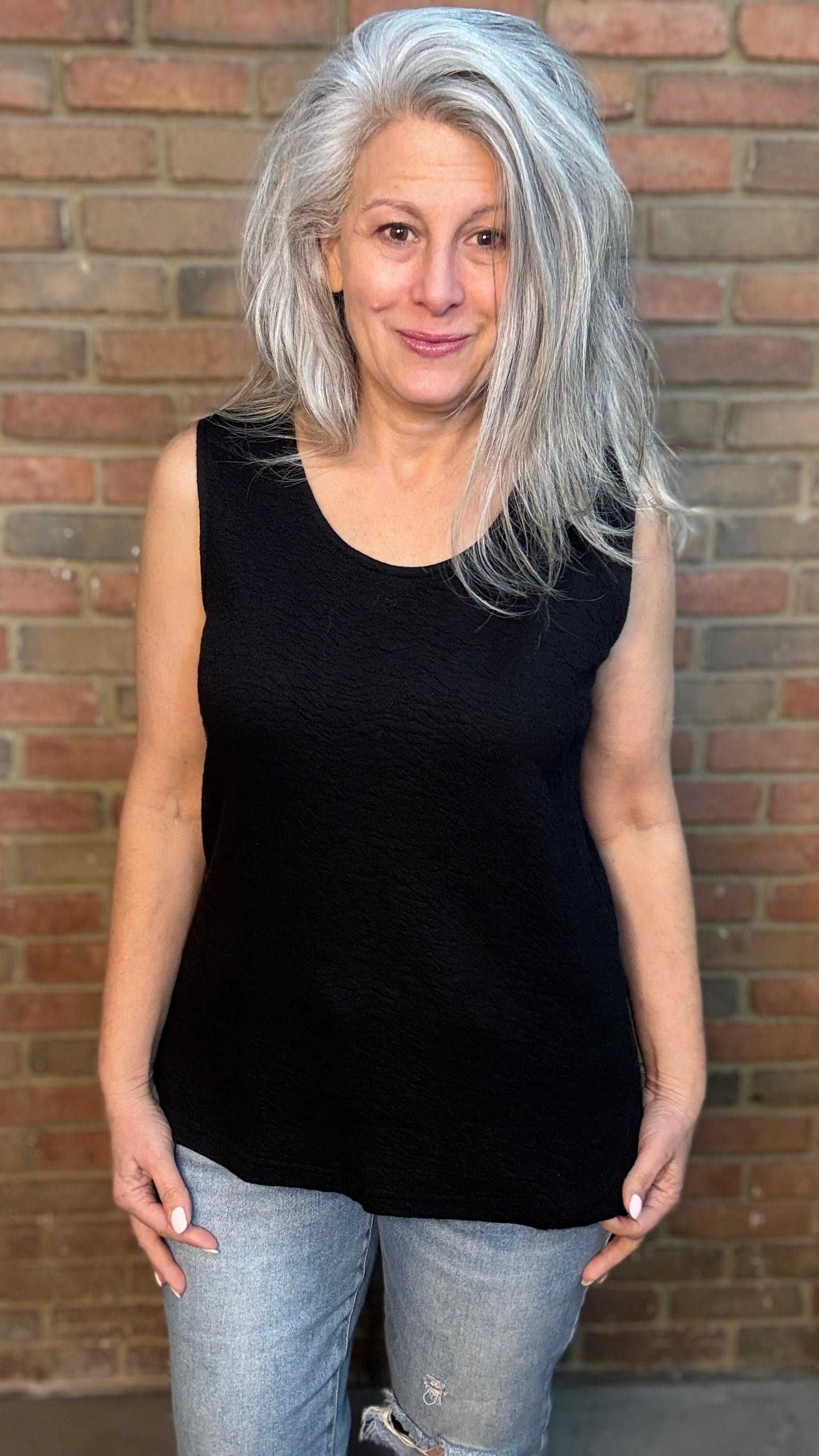 Wanda Knit Tank Black