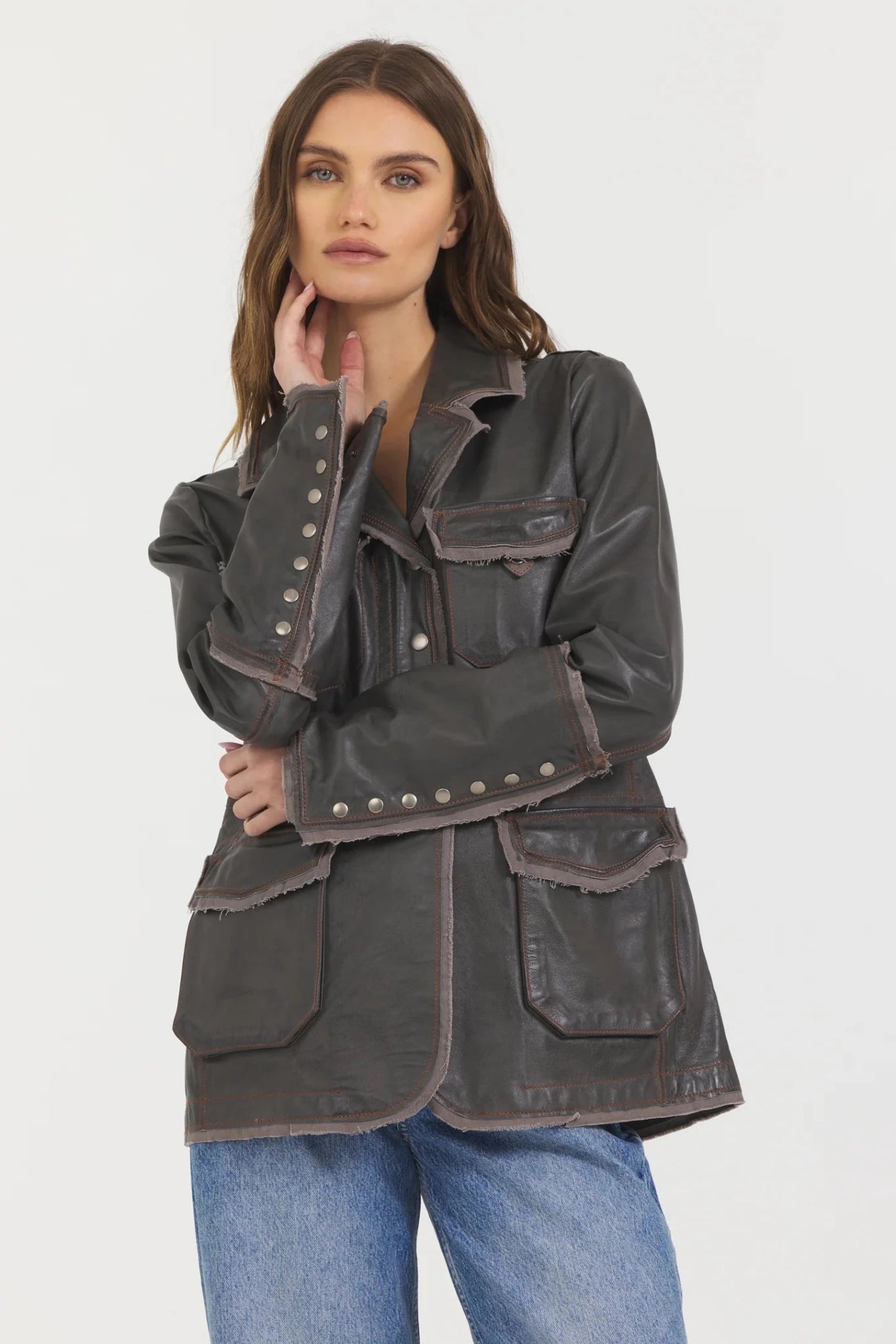 MERYL- DYE LEATHER - Vintage Vault Boutique