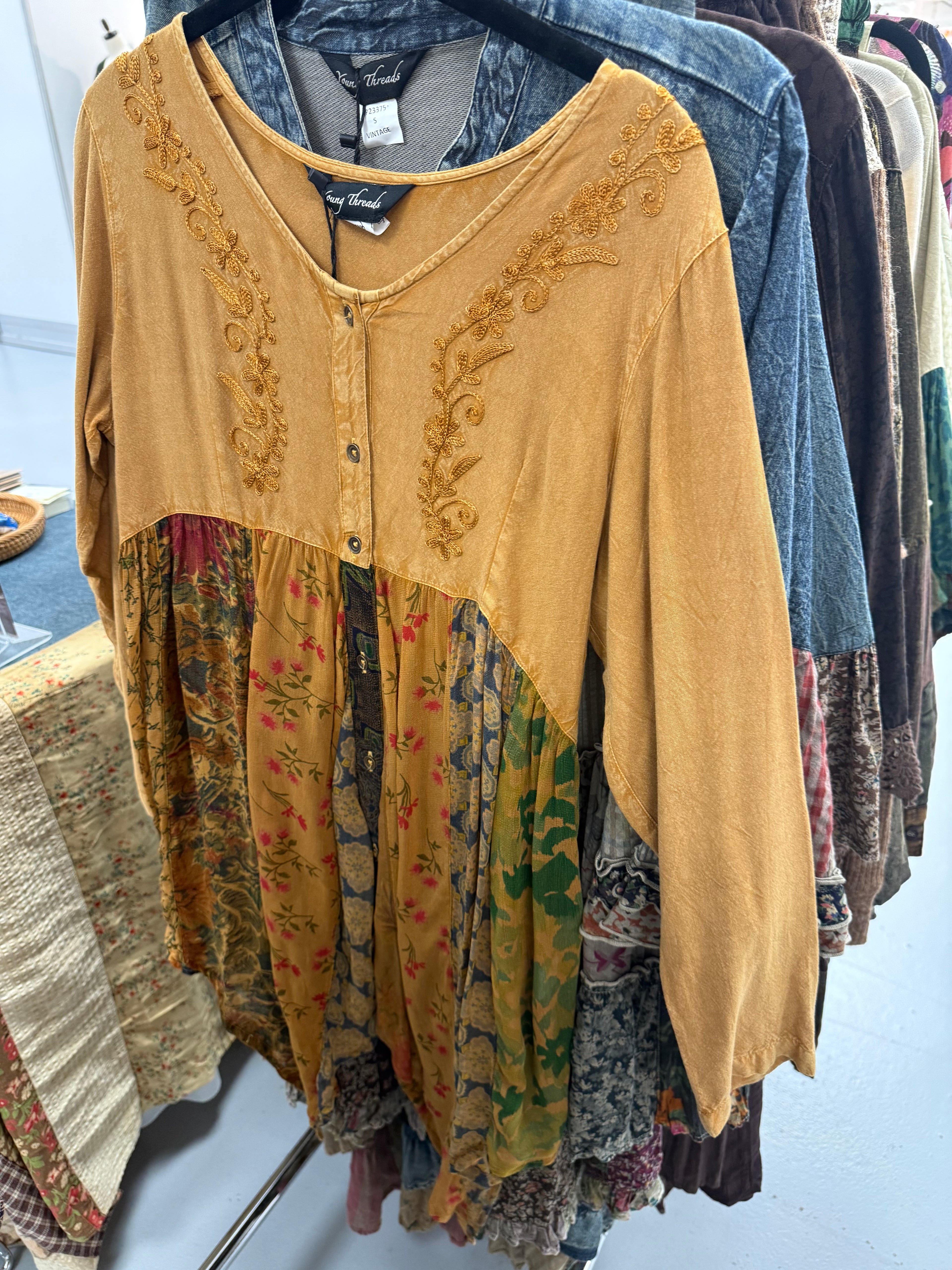 Rustic Bohemian Embroidered Top