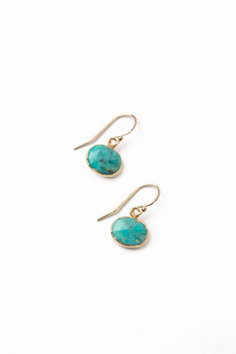 Favorites Oval Turquoise Earrings 023EG - Vintage Vault Boutique