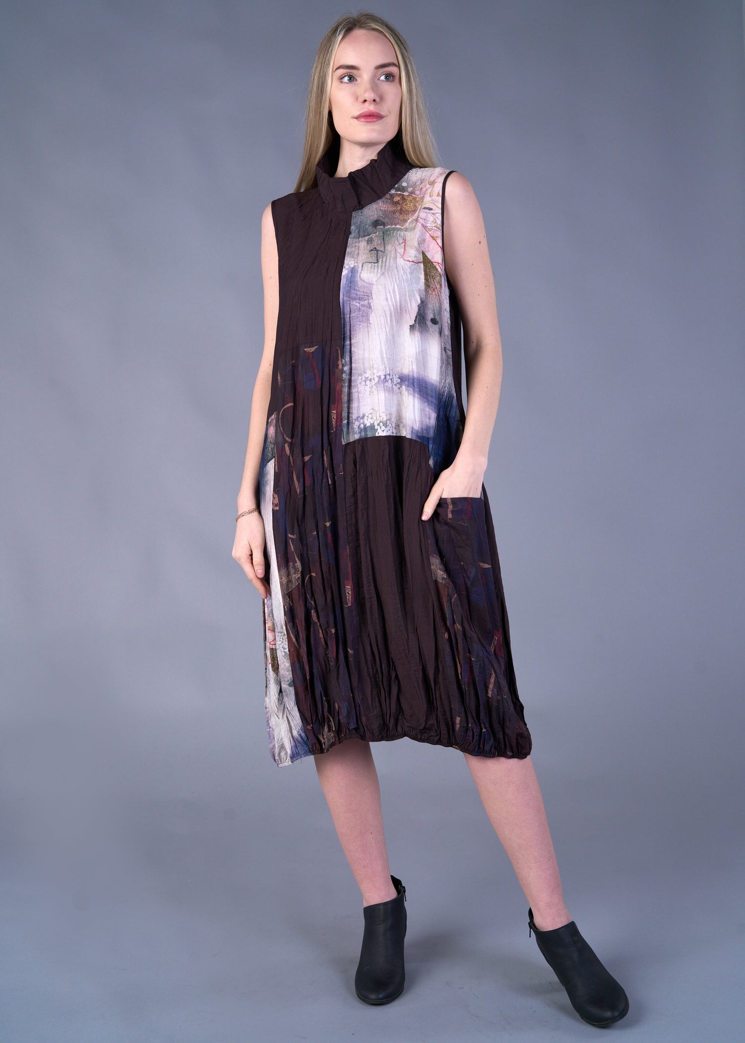 Plum Crushed Dress