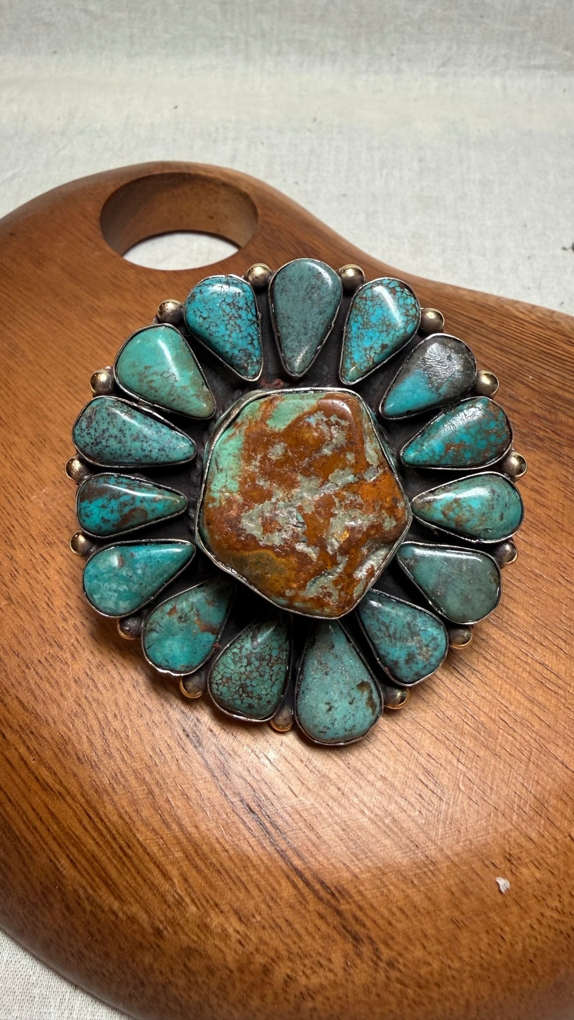 Large Turquoise Raindrop Ring - Vintage Vault Boutique
