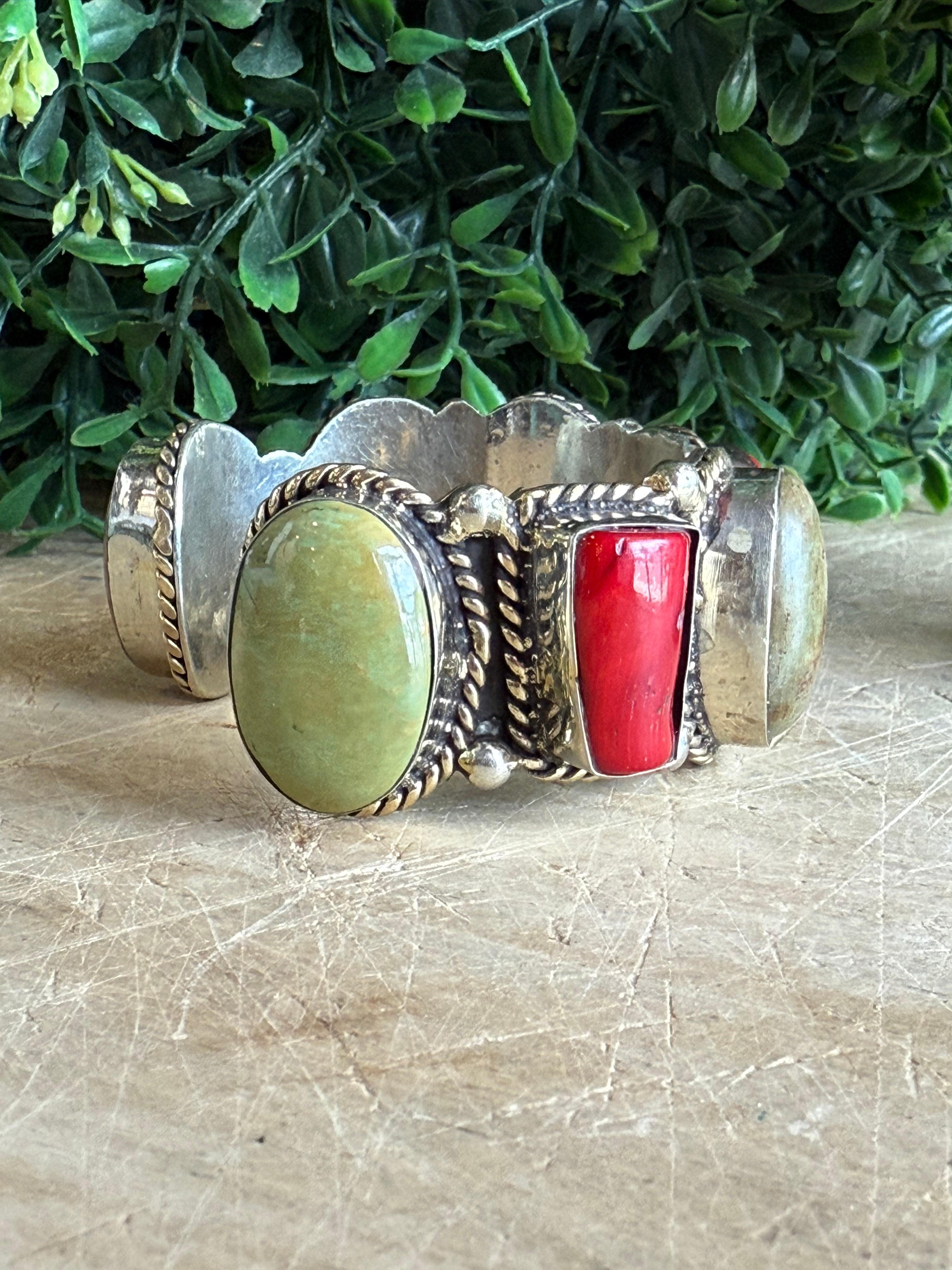 Medium Mixed Stone Cuff