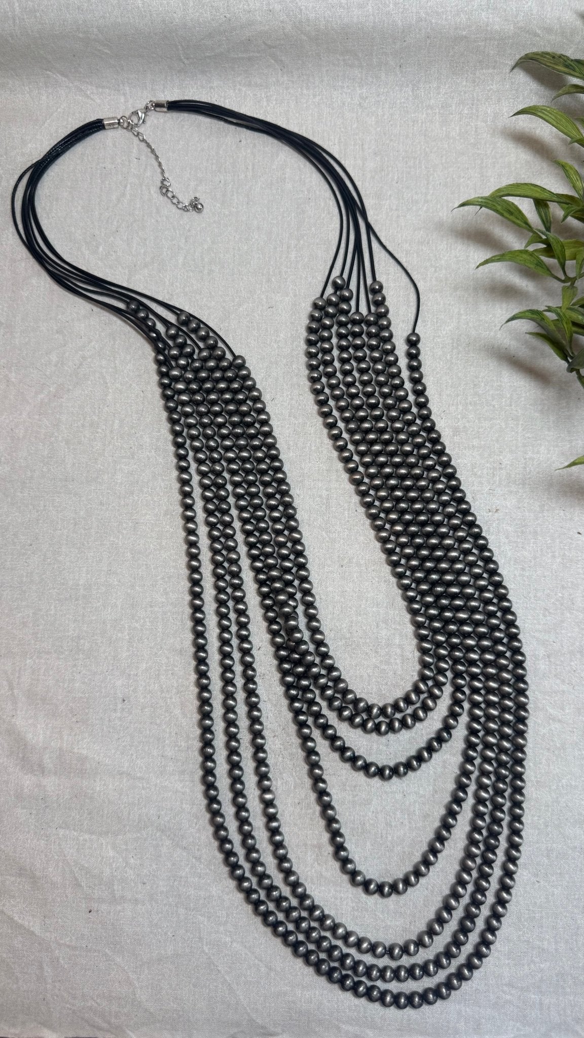 Threaded Multi Strand Desert Pearl Necklace - Vintage Vault Boutique