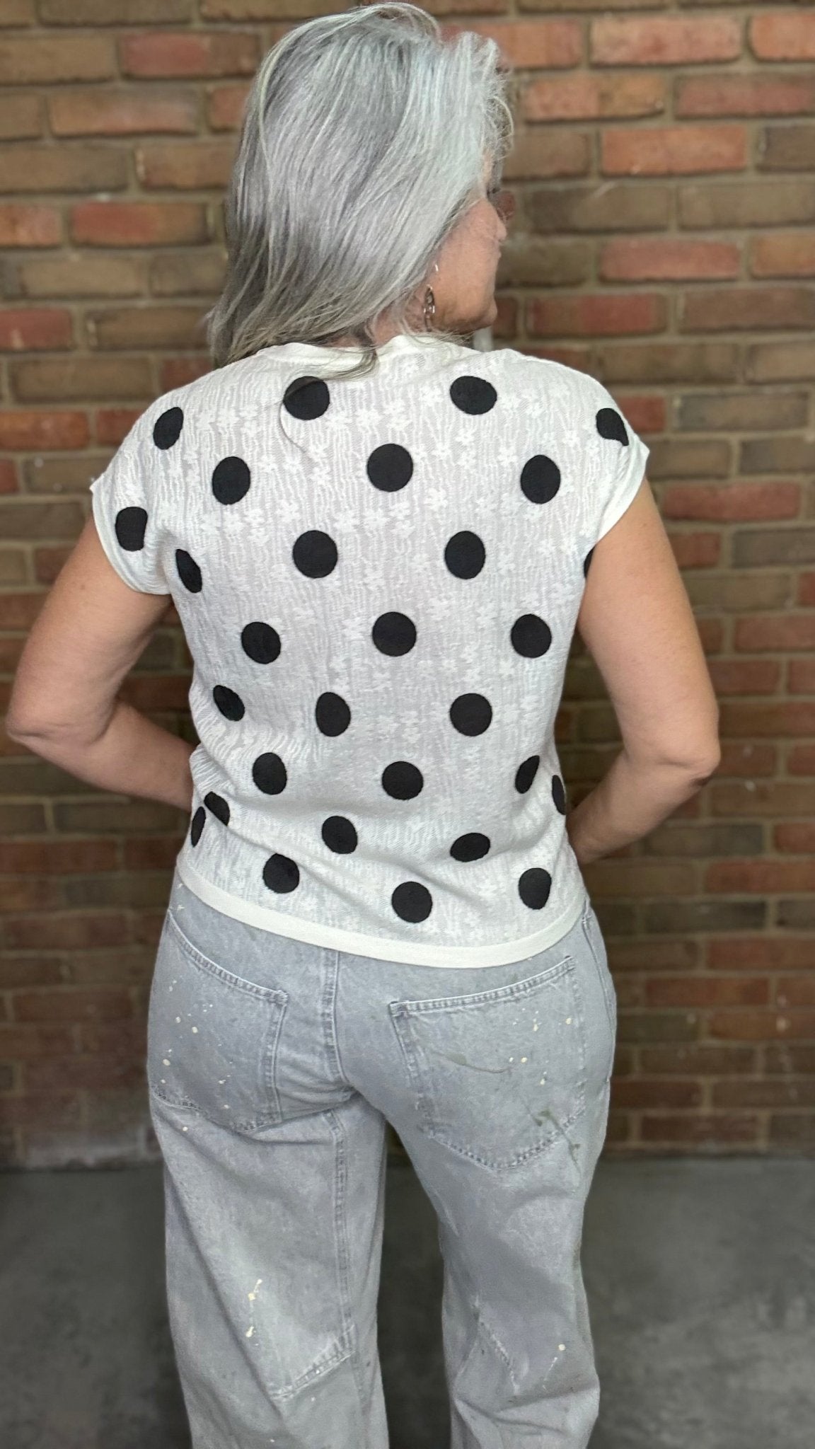 Polka Dot Cap Sleeve Top - Vintage Vault Boutique