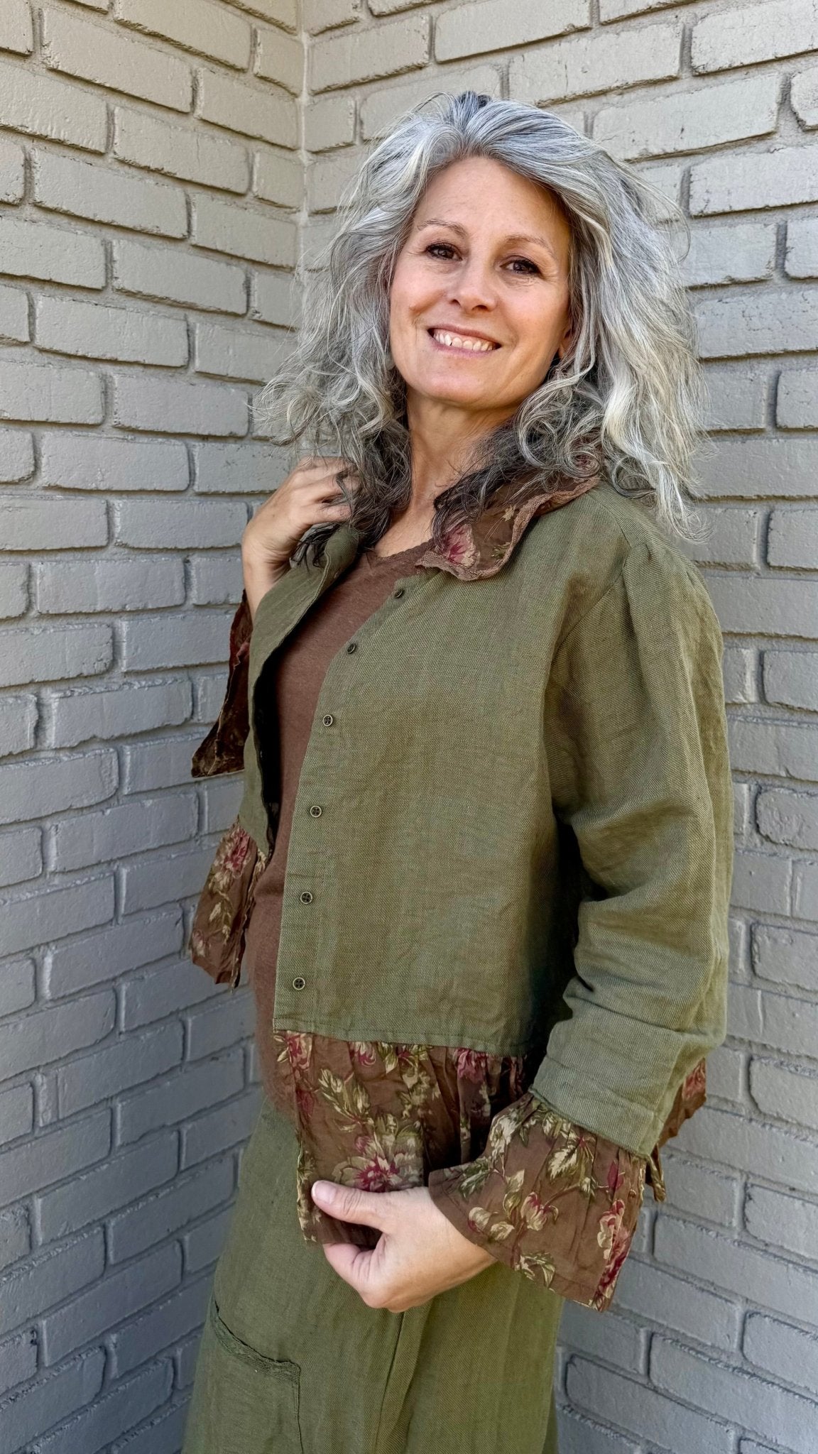 Mathis Jacket in Moss - Vintage Vault Boutique