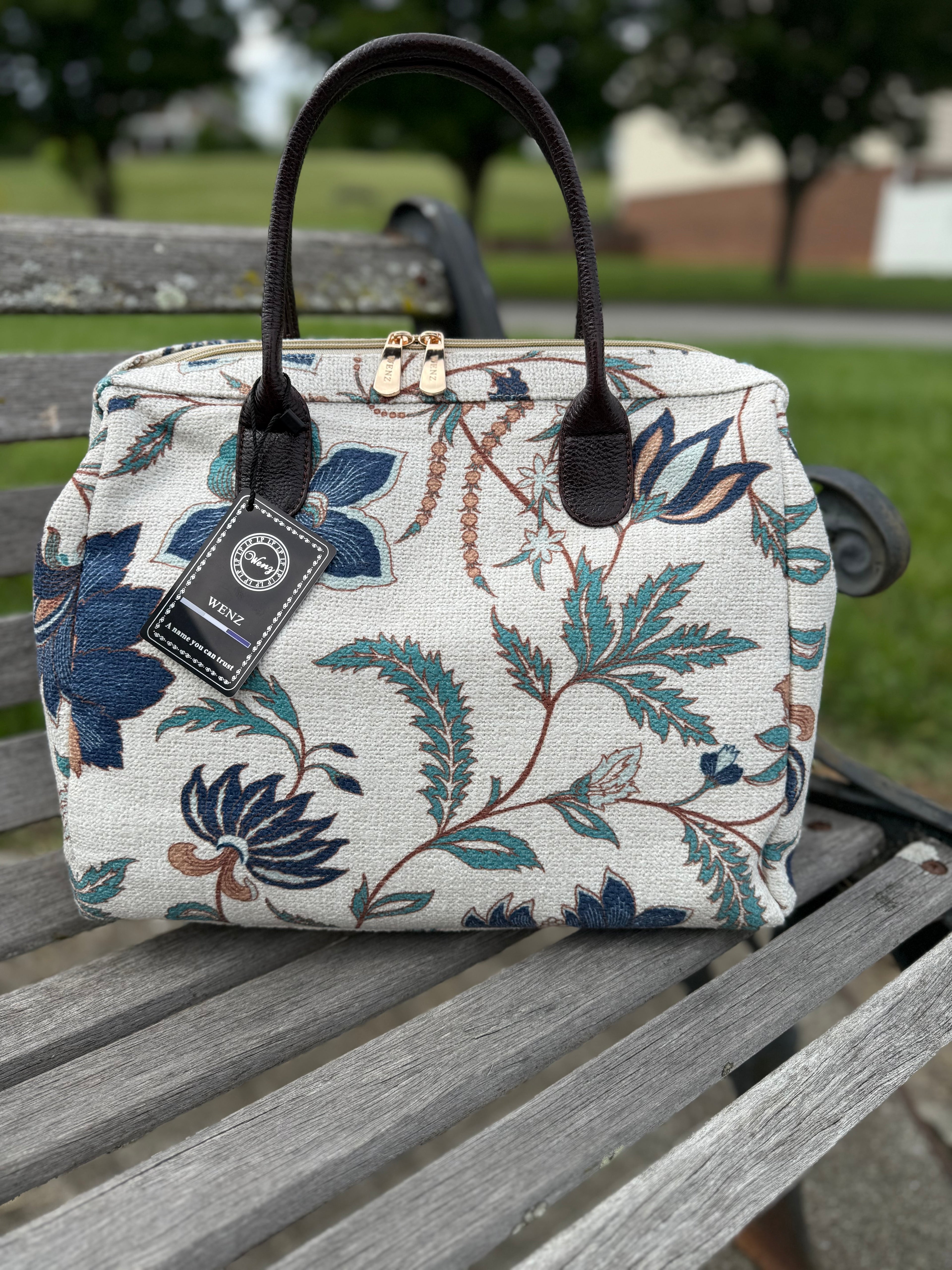 Large Tapestry Bag Teal/Blue