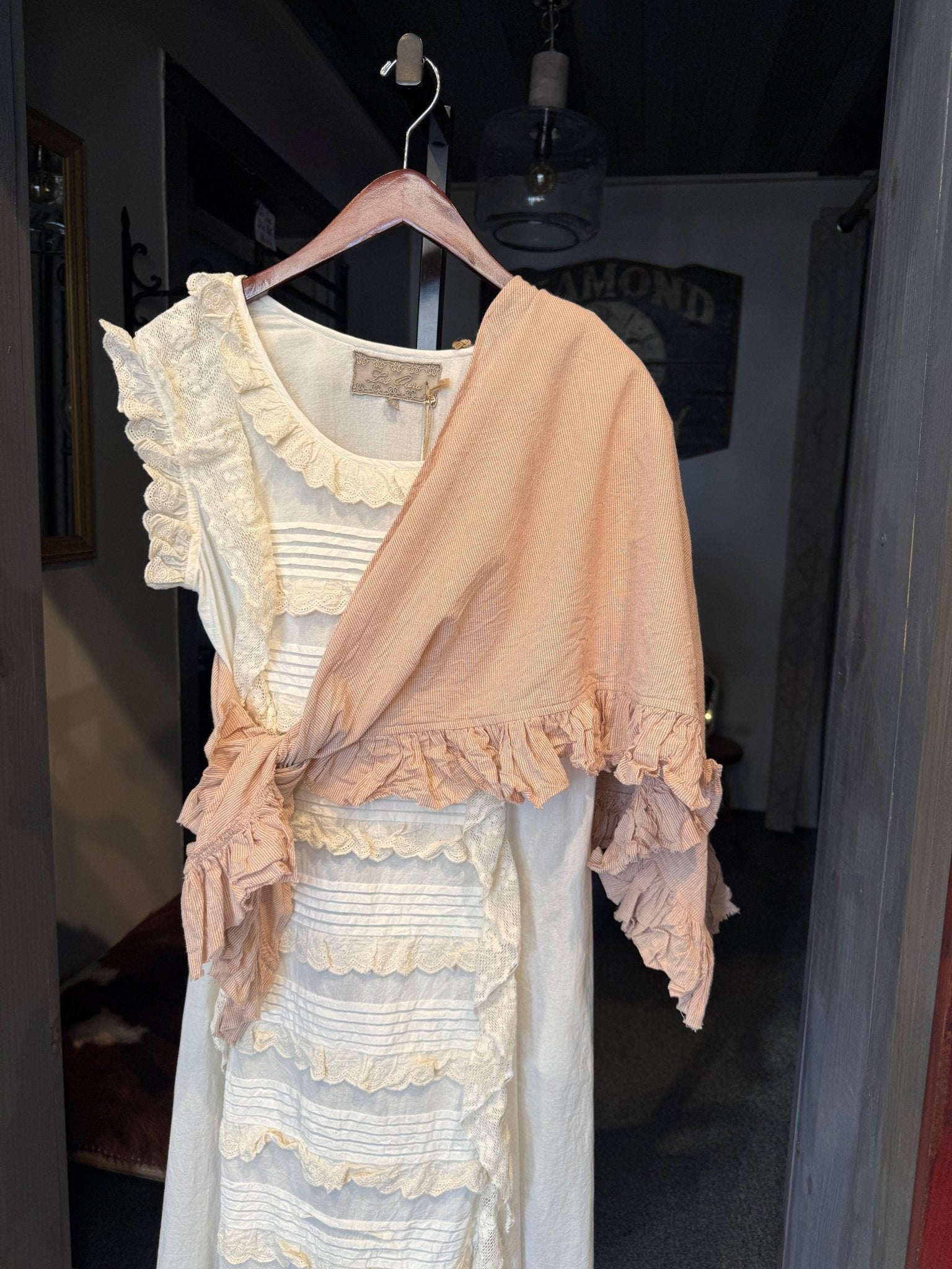 ANCOLIE - ECRU DRESS - Vintage Vault Boutique