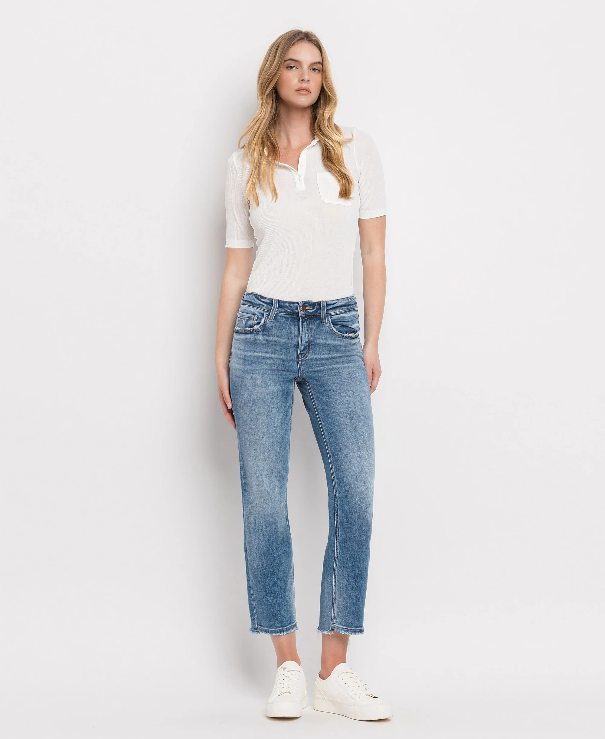 Stately - Mid Rise Crop Straight Jean