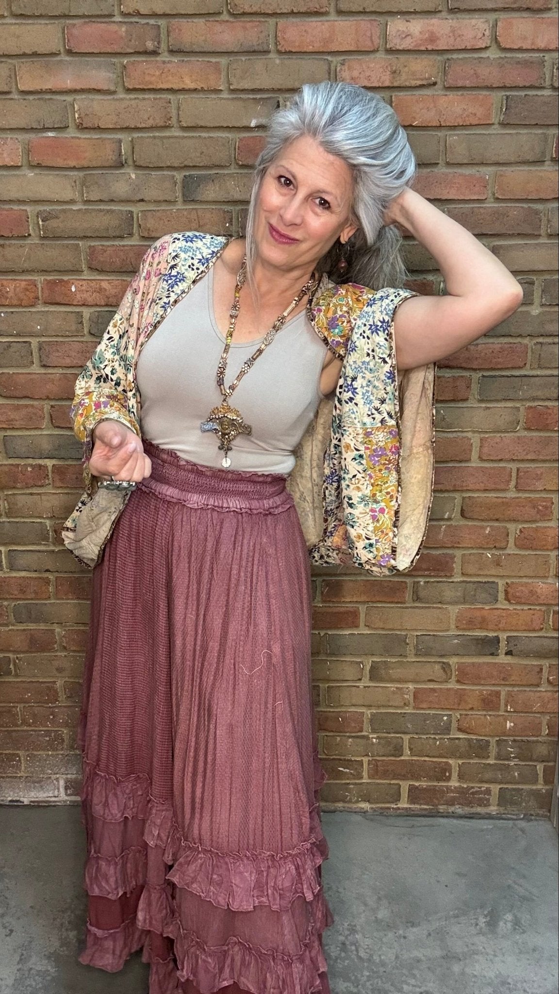 Patchwork Kaftan Poncho - Vintage Vault Boutique