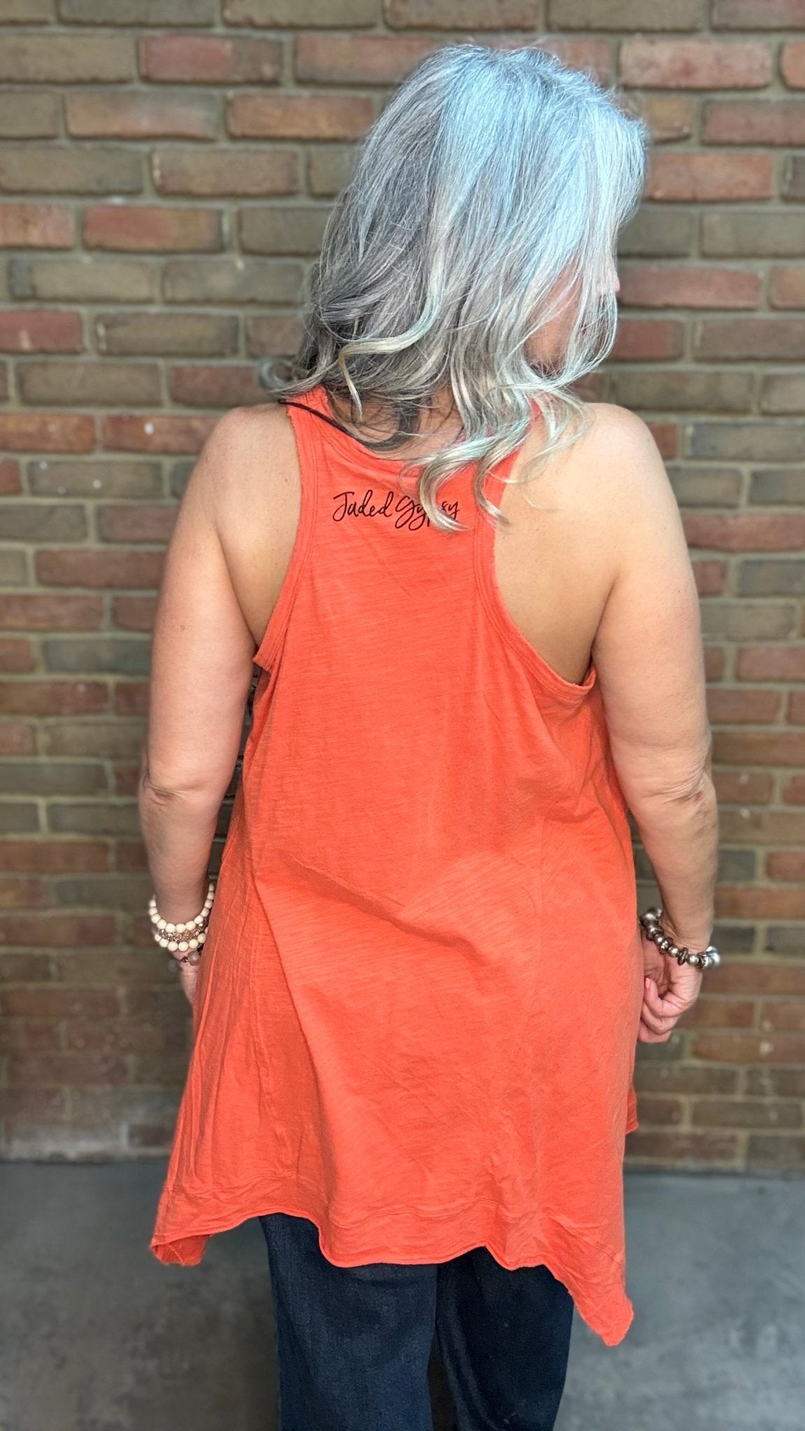 Beyond The Moon Tank - Tangerine - Vintage Vault Boutique
