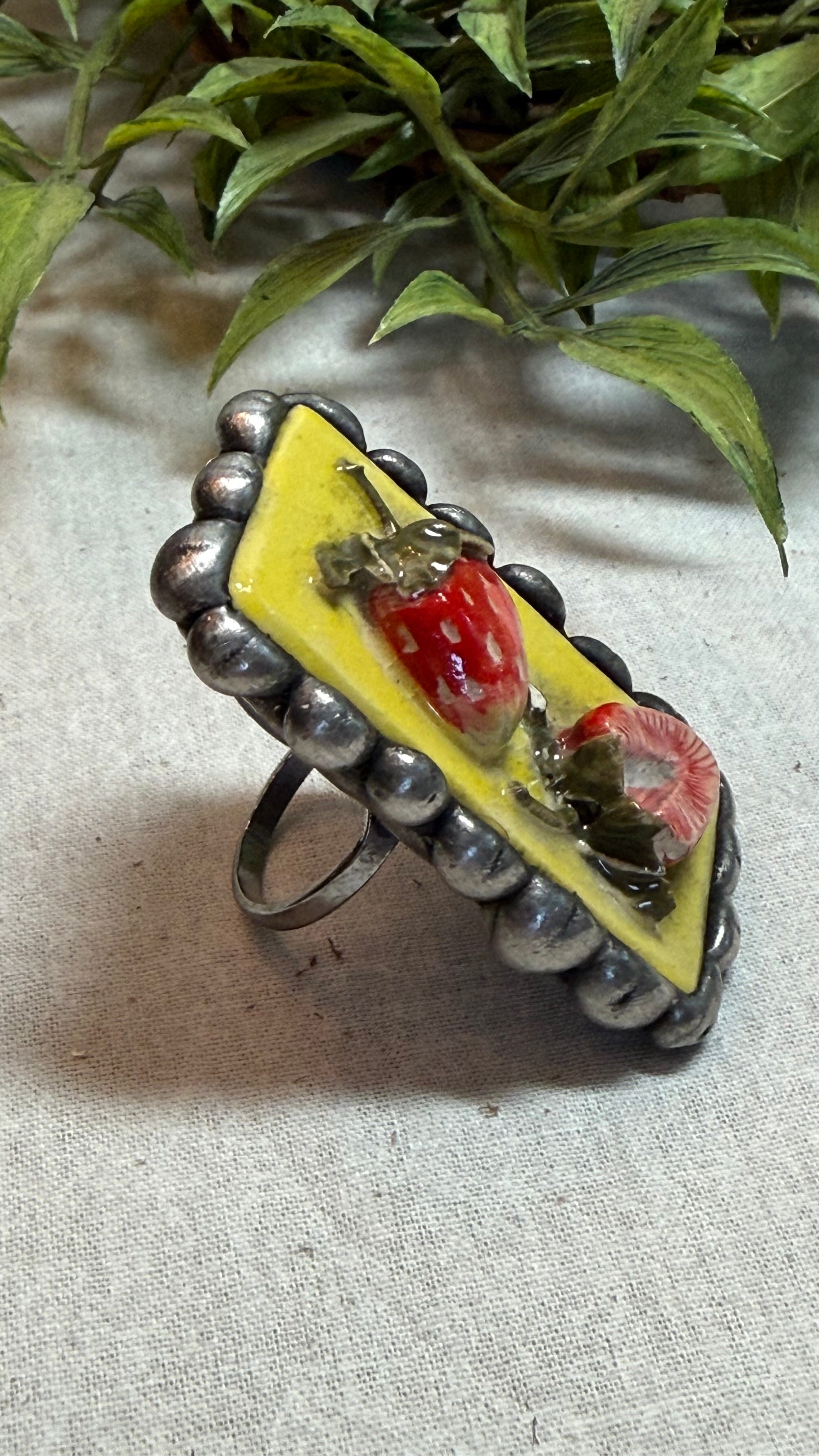 Strawberry Adjustable Ring