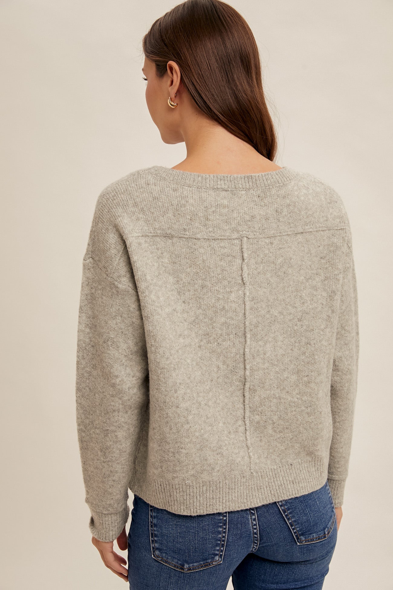 Heart Boat Neck Sweater L