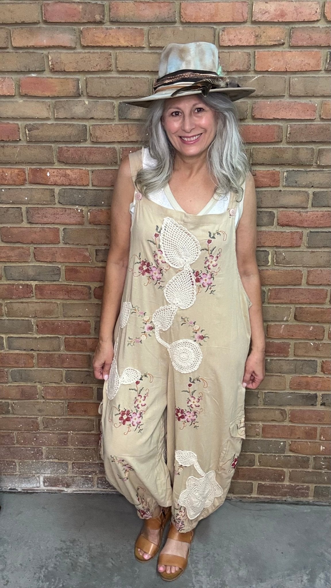 Trellis Views Overalls - Vintage Vault Boutique
