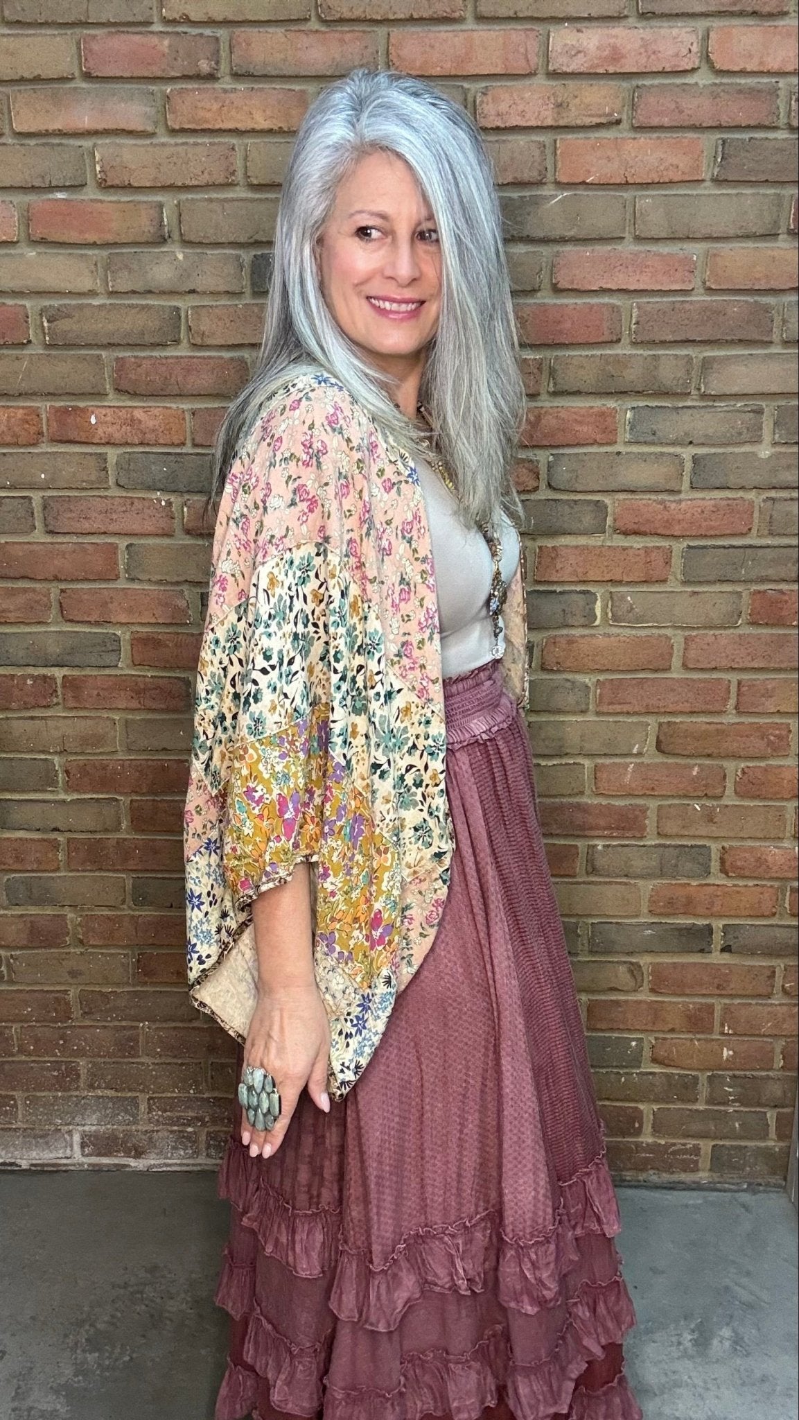 Patchwork Kaftan Poncho - Vintage Vault Boutique