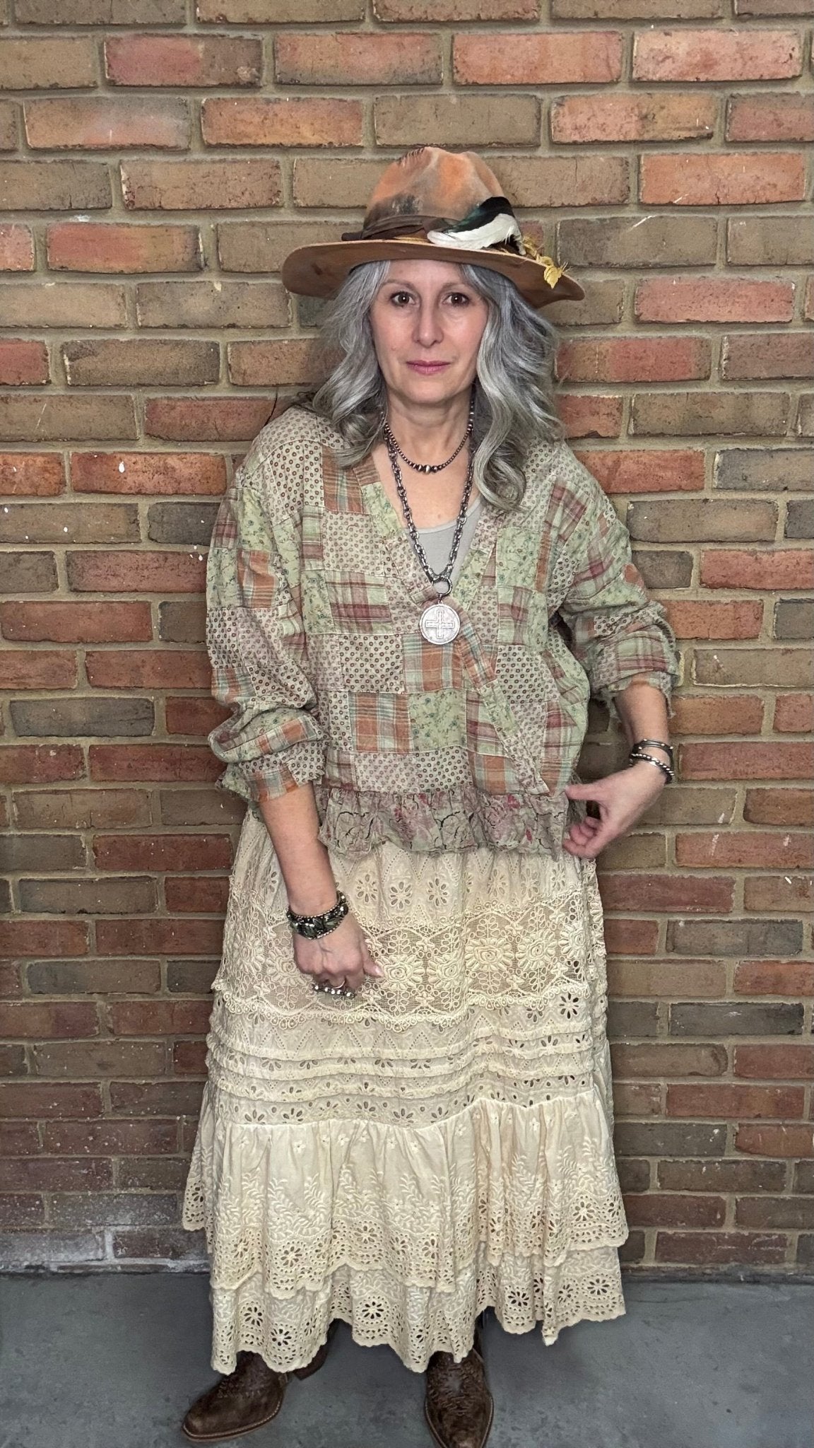 Apricot Fields Wrap Top - Vintage Vault Boutique