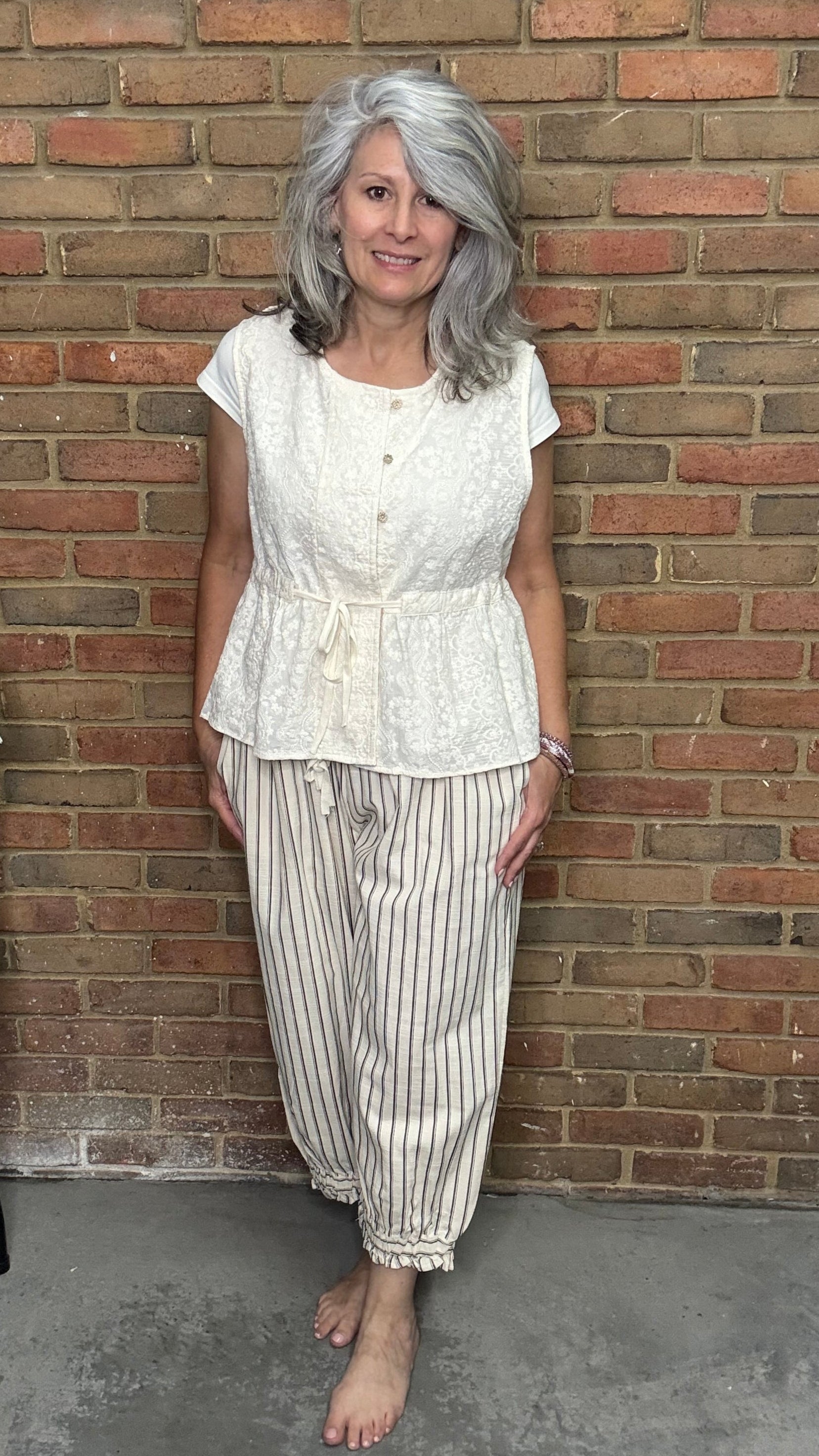 Embroidered Vest Top One Size