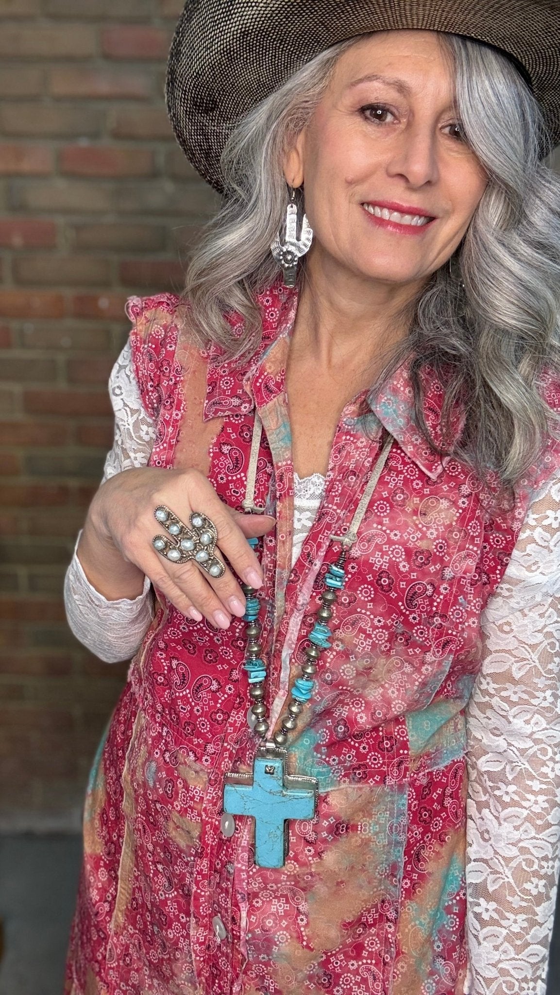 Pearl Cactus Ring - Vintage Vault Boutique
