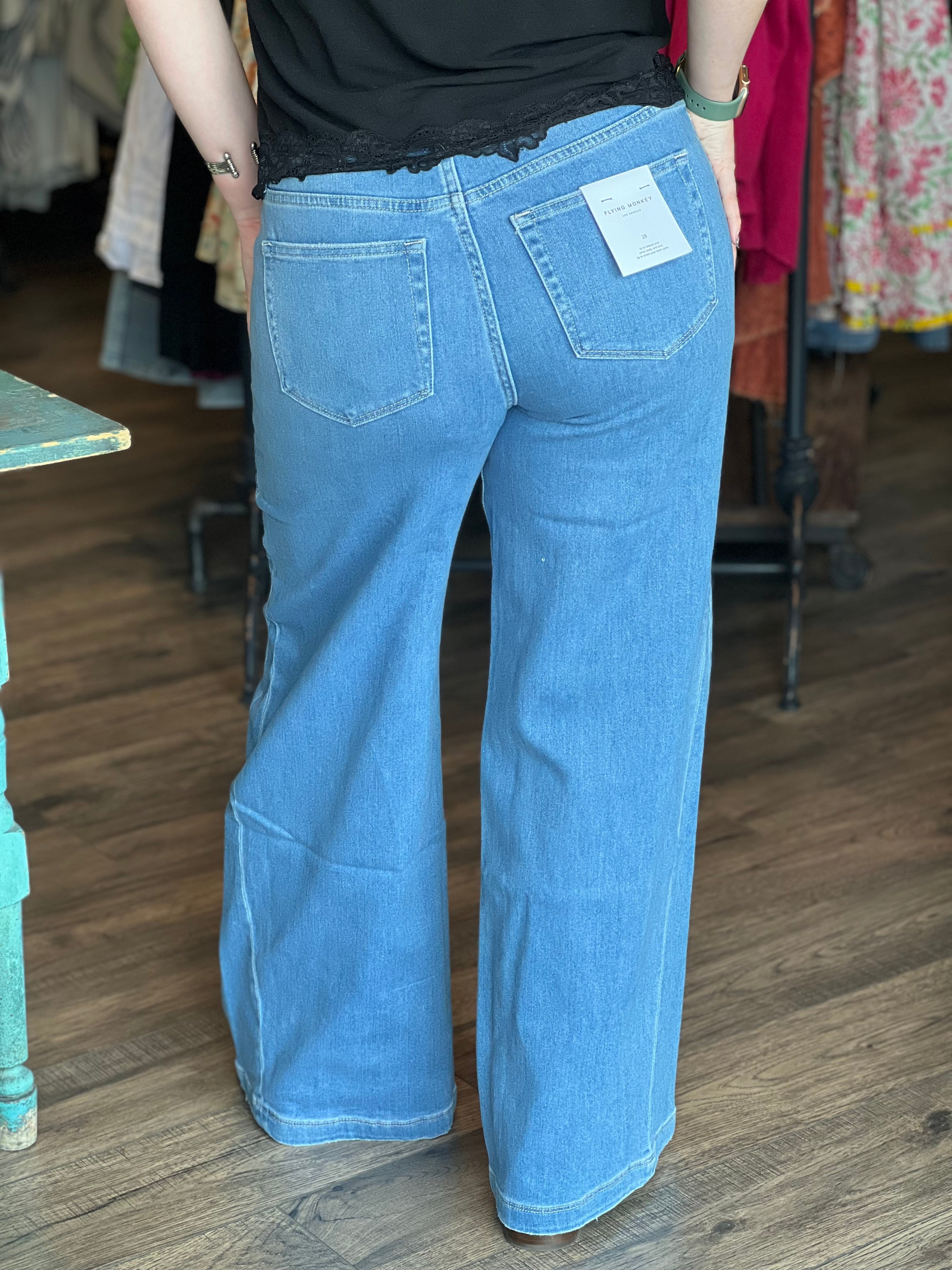High Rise Baggy Wide Jean