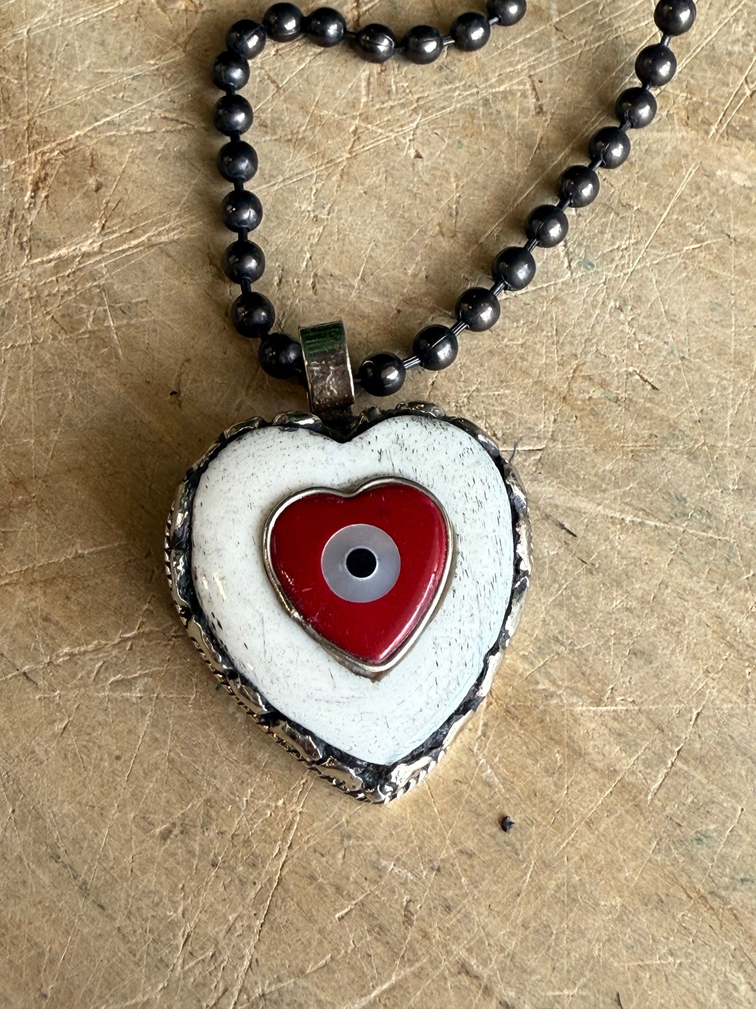 Bullseye Heart Necklace