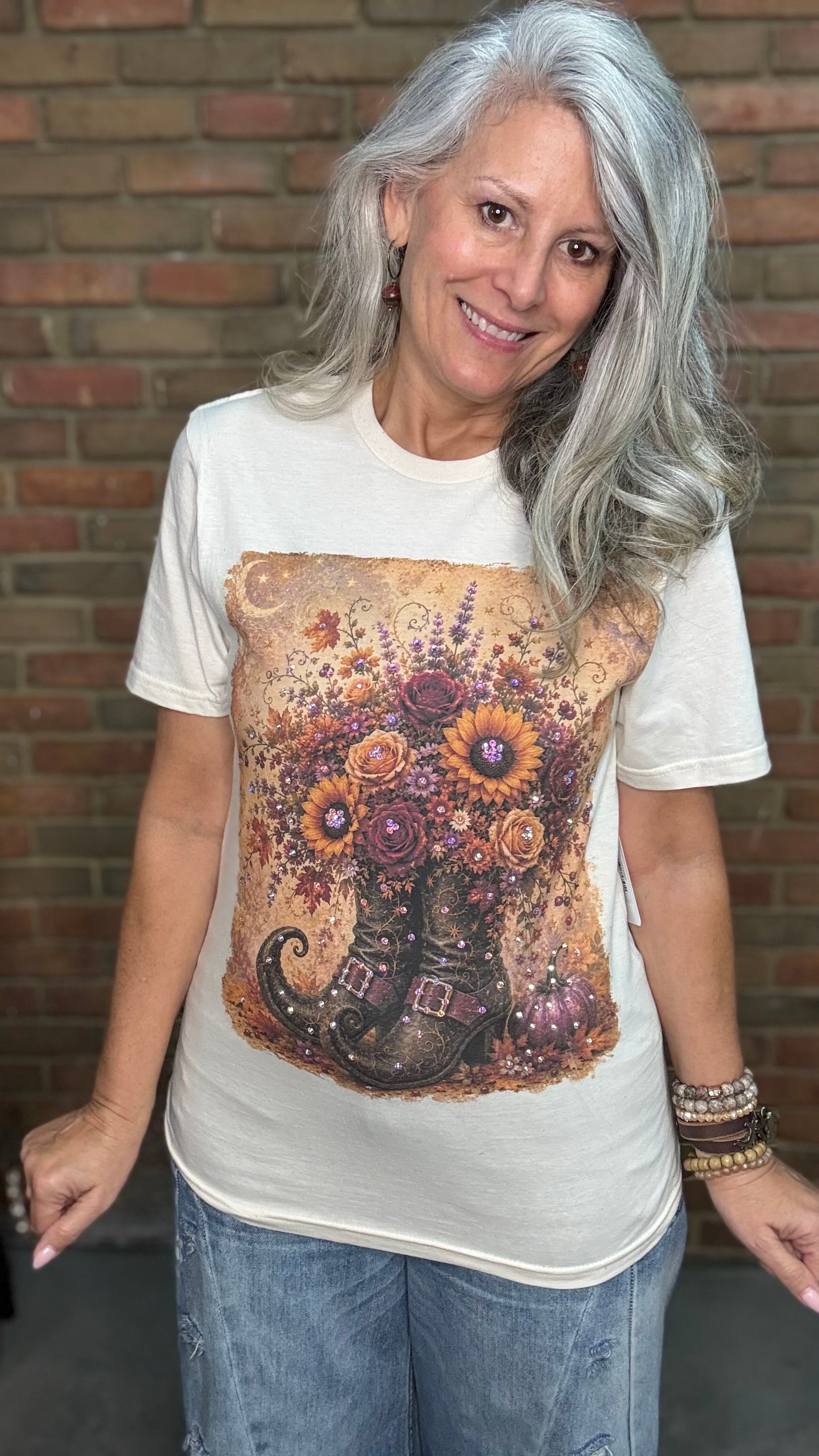 Witch Boots Bling Tee