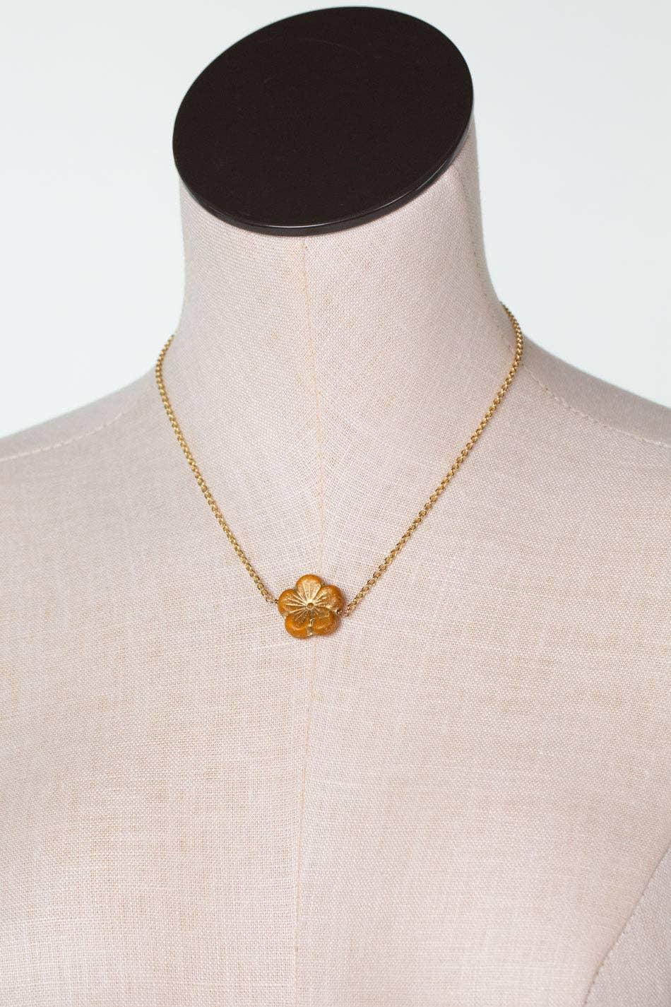 Azulejo Glass Flower Necklaces 008N - Vintage Vault Boutique
