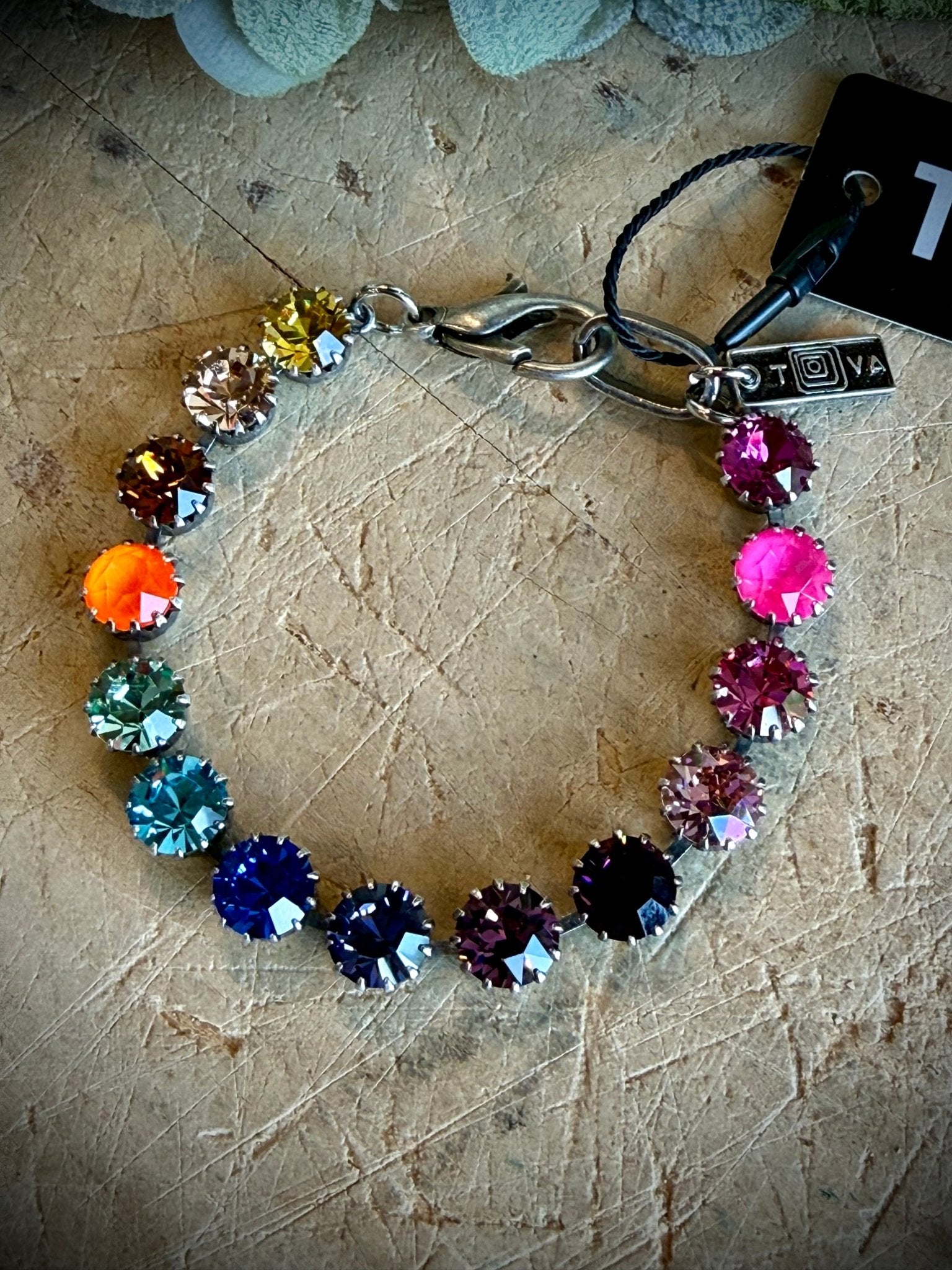 Chrisley Bracelet Watermelon Ombre/Antique Silver - Vintage Vault Boutique