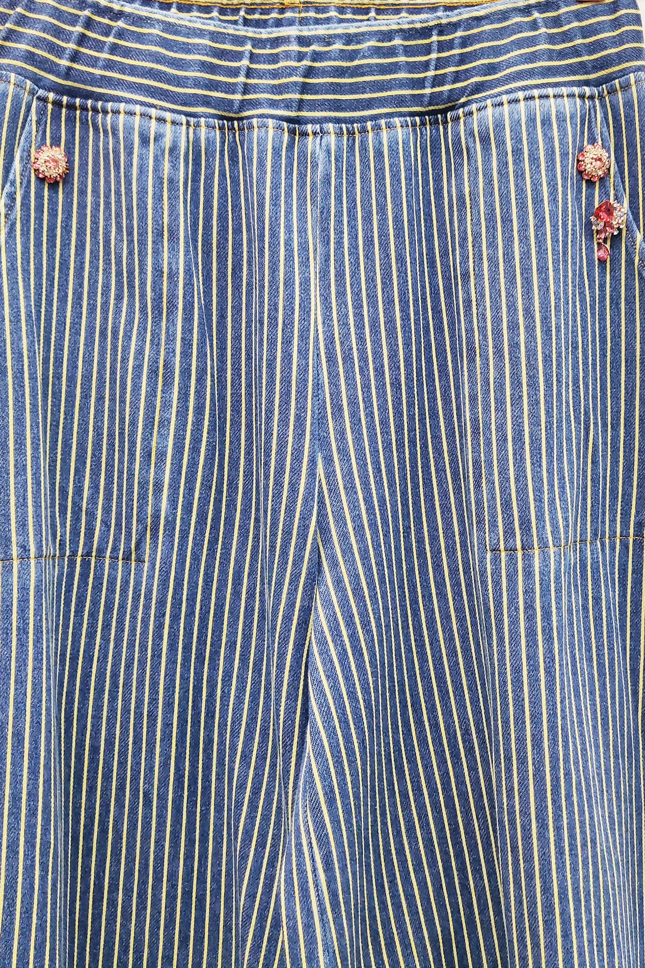 Alaia Stripe Denim Pants