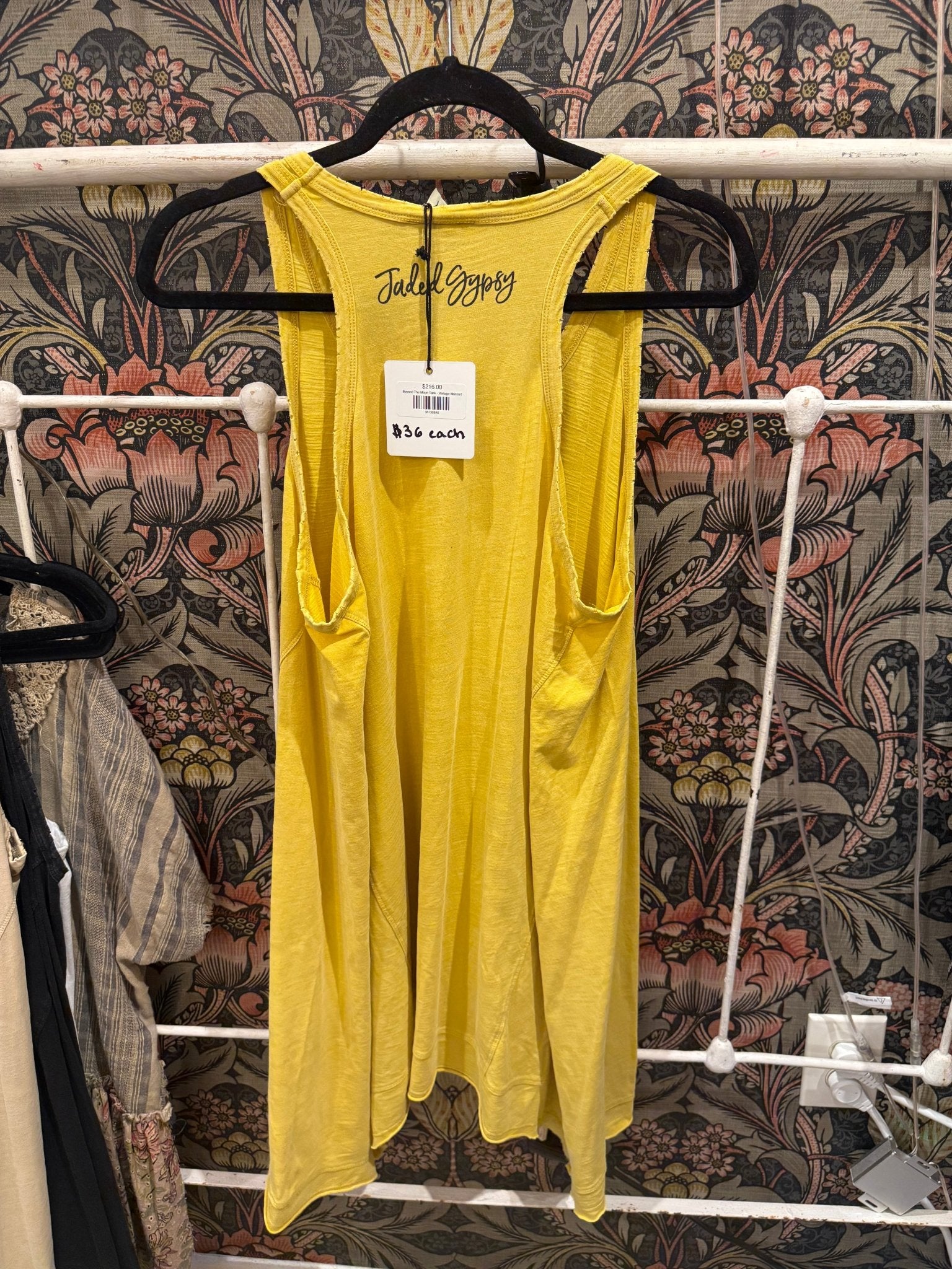 Beyond The Moon Tank - Vintage Mustard - Vintage Vault Boutique
