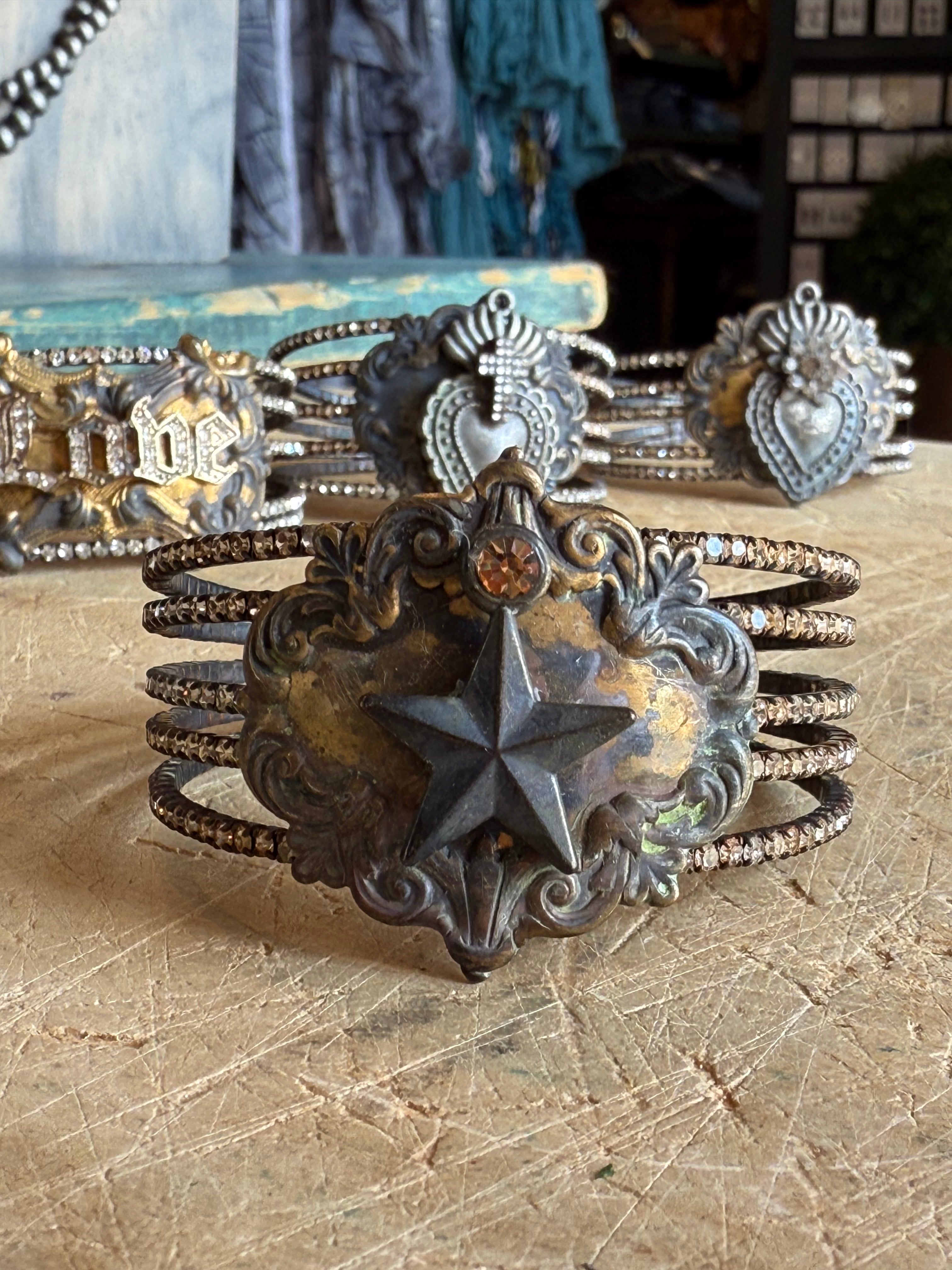 Rhinestone Cuff Bracelet