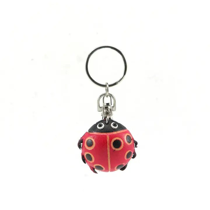 Leather Lady Bug Key Chain - Vintage Vault Boutique
