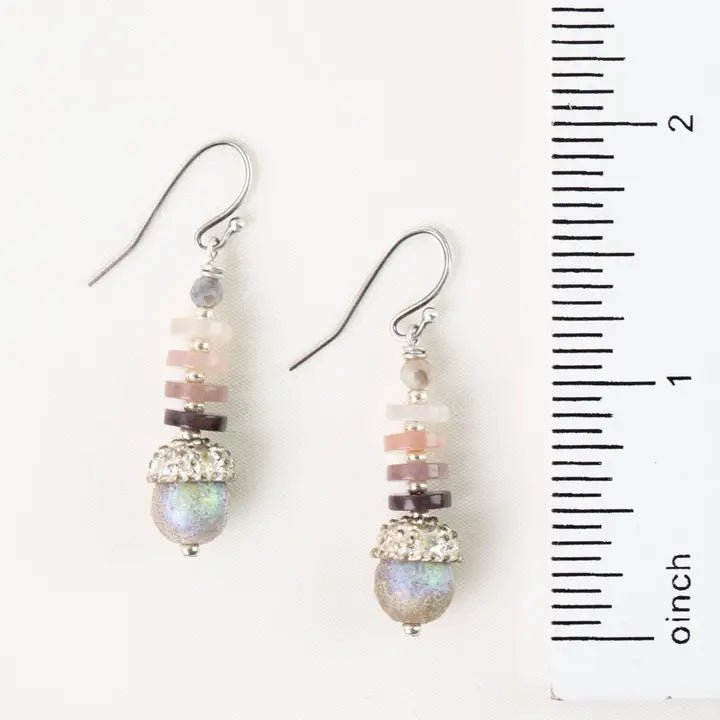 Water Lily Simple Earrings E024 - Vintage Vault Boutique